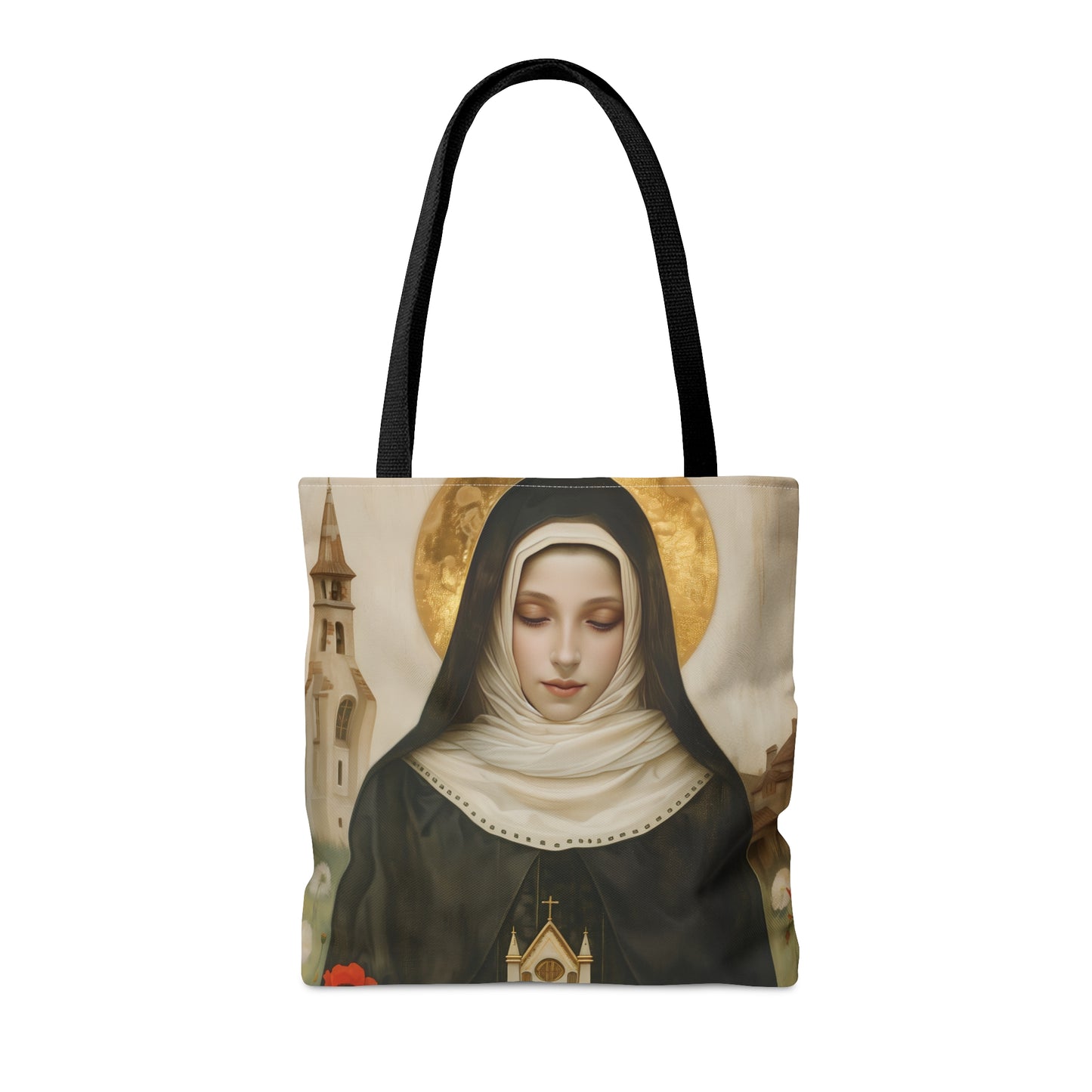 Saint Erentrude Tote Bag - Large Medium Small Faith Art Bag - Catholic Faith Purse - Religious Carry All Reusable Tote Bag