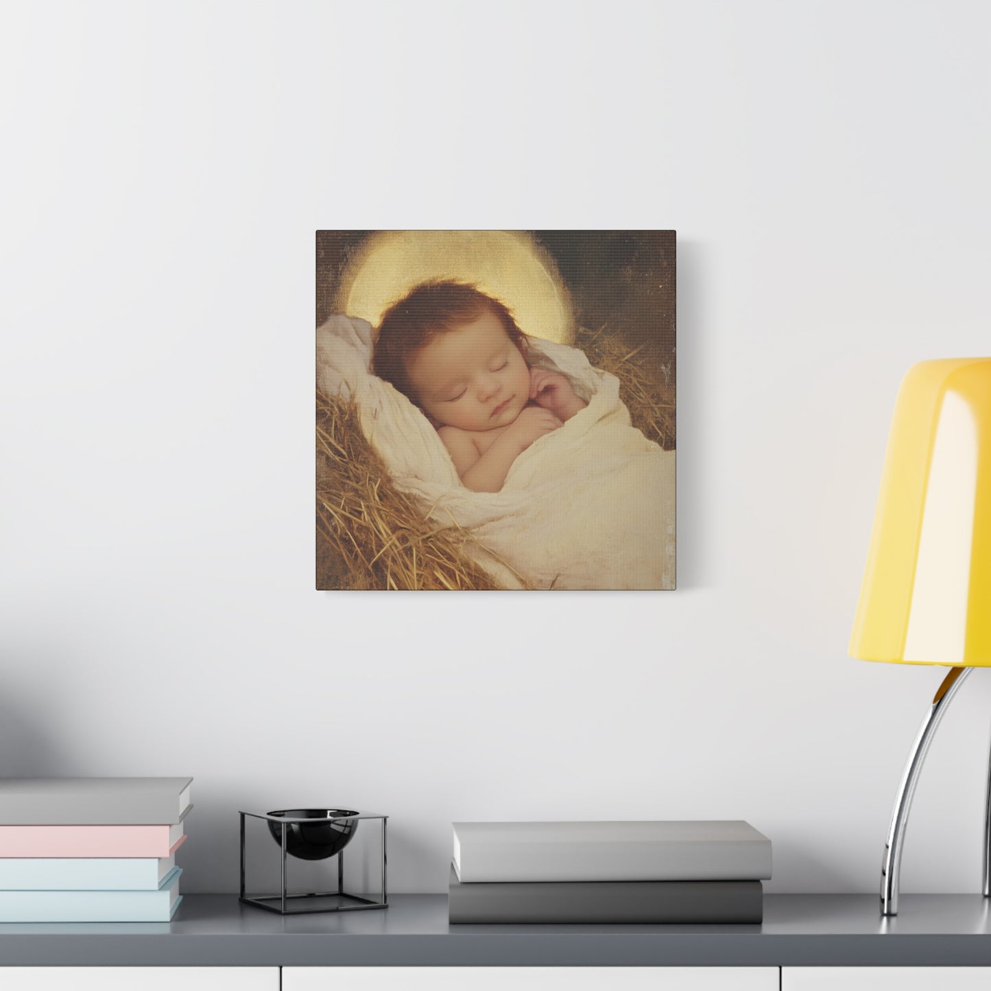 Jesus, the Newborn Light of the World - Gallery Wrapped Canvas - Print - Religious Art for your Home - Catholic Art Print