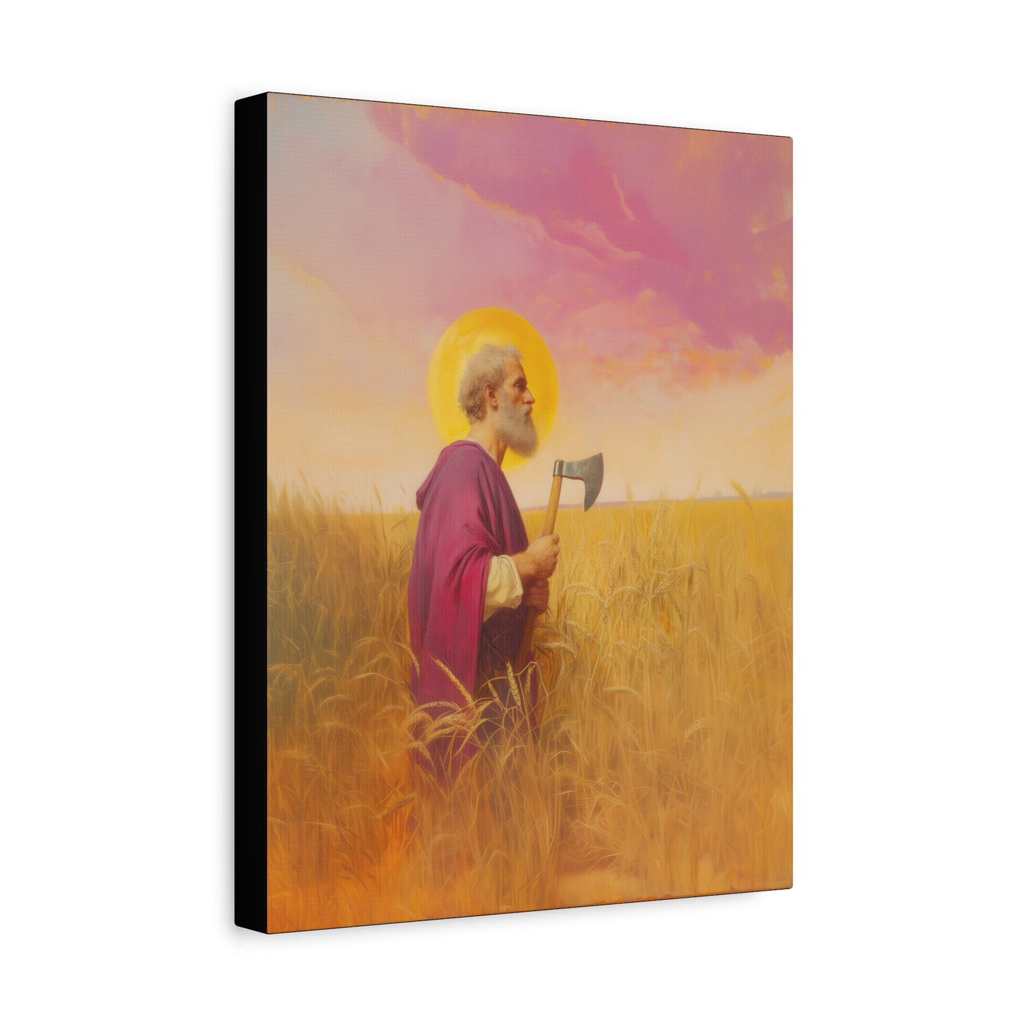 Saint Matthias -  Museum Wrapped Canvas - Sanctified Souls Print - Religious Art for your Home - Catholic Patron Saint Art