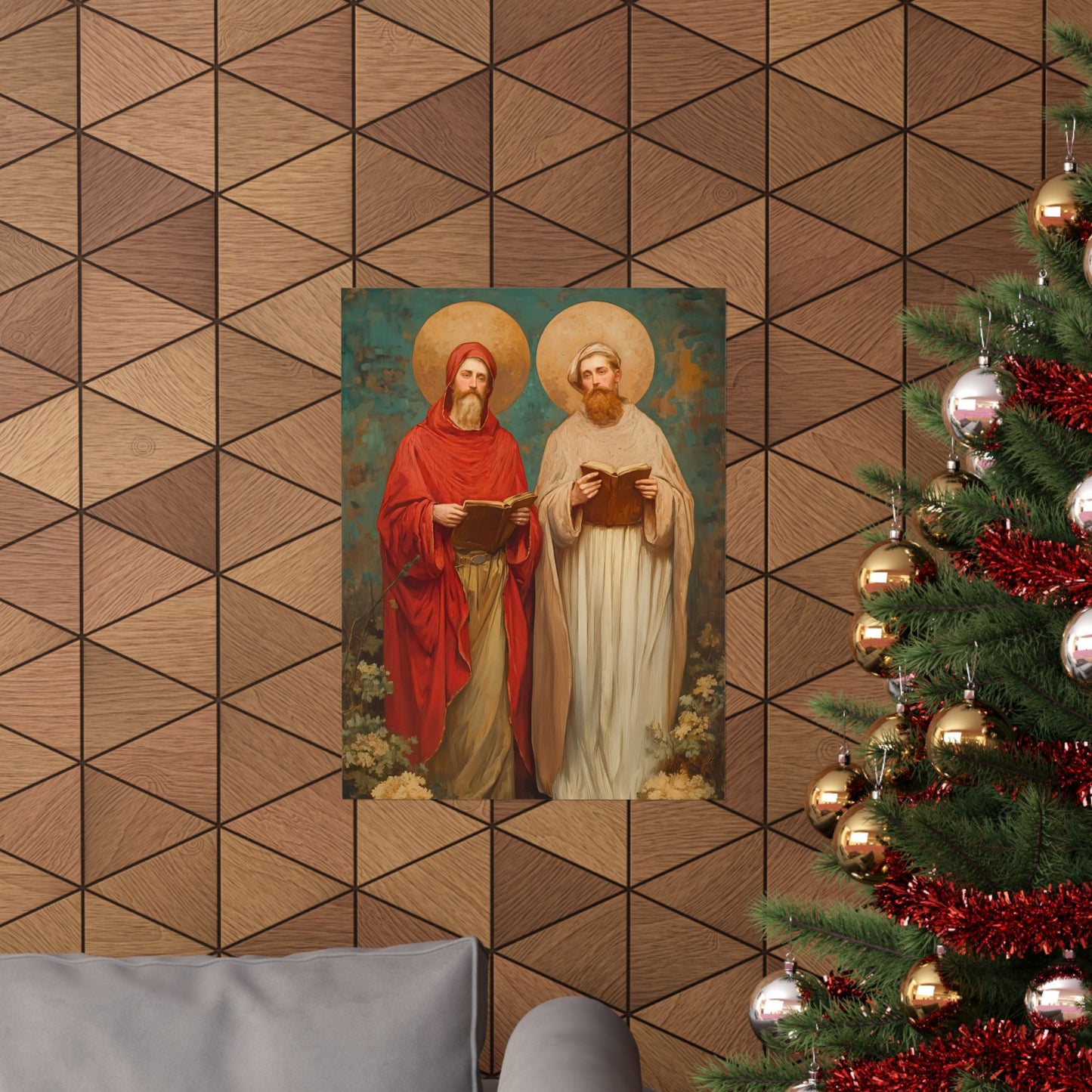 Saints Cosmas and Damian -  Catholic Art - Multiple Sizes - Premium Posters - Catholic Art - Christian Home - Brother Martyr Art - Christian