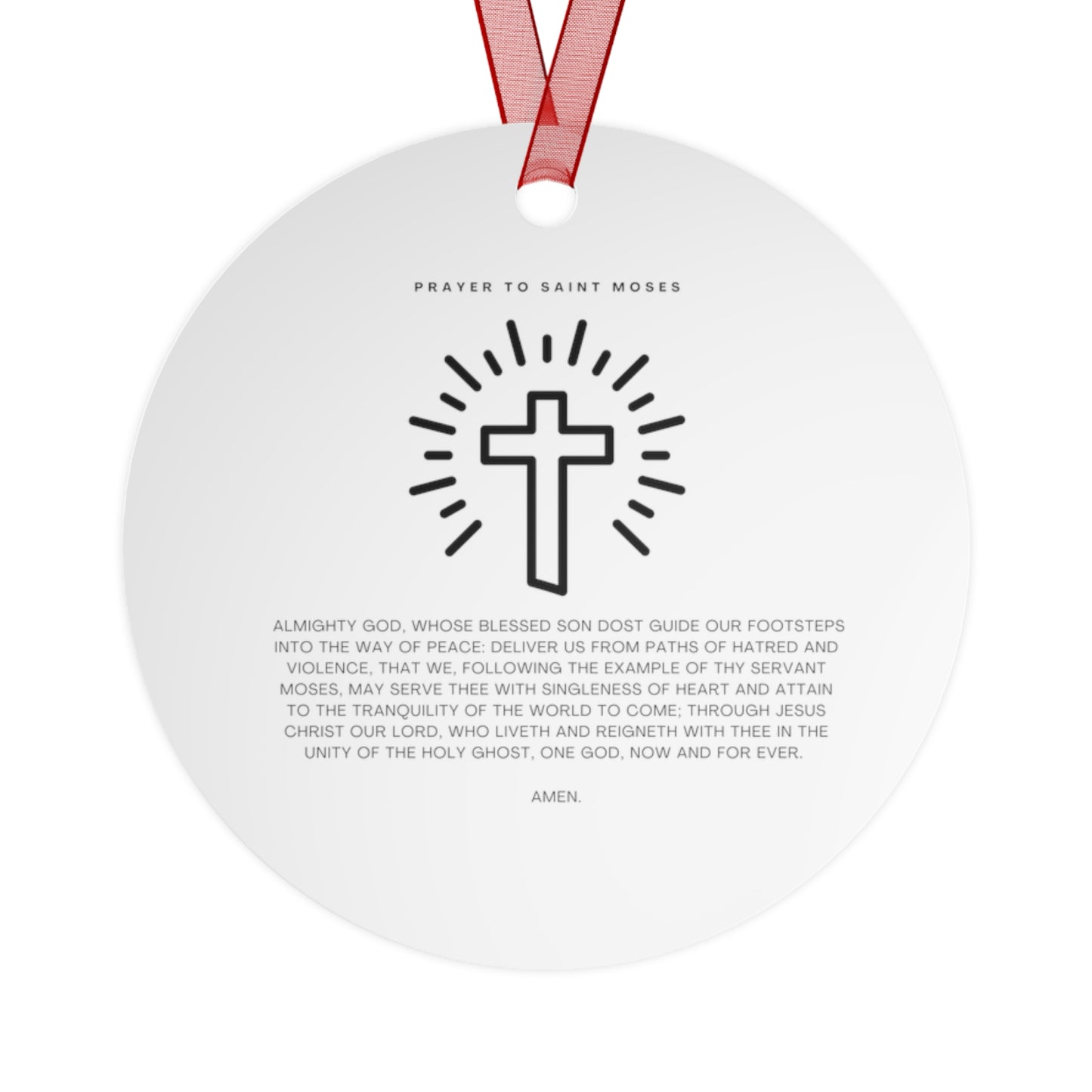 Saint Moses - Religious Holiday Christmas Ornament and Keepsake - Double sided Keepsake Religious Ornament