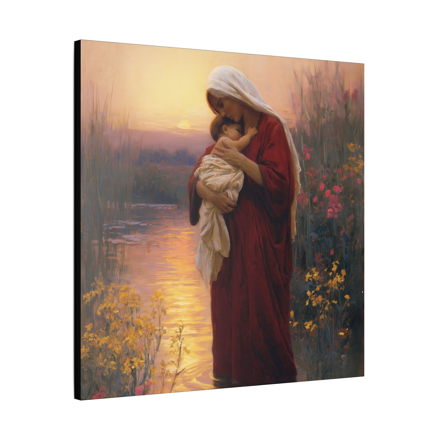 Saint Elizabeth, Mother to John the Baptist -  Museum Wrapped Canvas Print - Multiple Sizes - Catholic Home art Matte Canvas