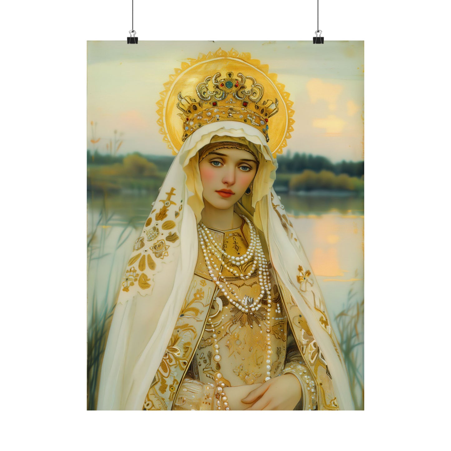 Saint Olga of Kyiv - Sanctified Souls Print - Multiple Sizes - Premium Posters - Catholic Art - Christian painting