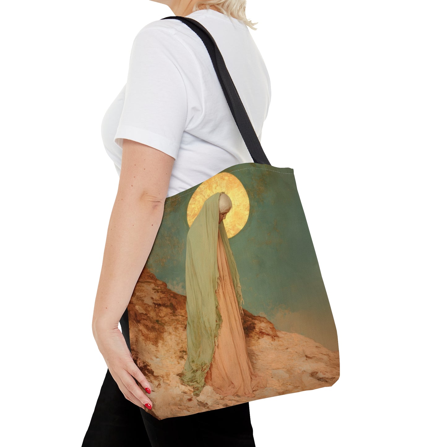 Saint Melania the Elder - Desert Mother - Tote Bag - Large Medium Small Faith Art Bag - Catholic Faith Purse