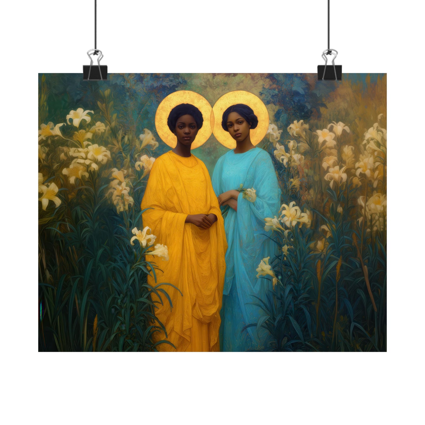 Saint Perpetua and Saint Felicity  - Sanctified Souls Print - Multiple Sizes - Premium Posters - Catholic Art - Christian Home Decor Artwork