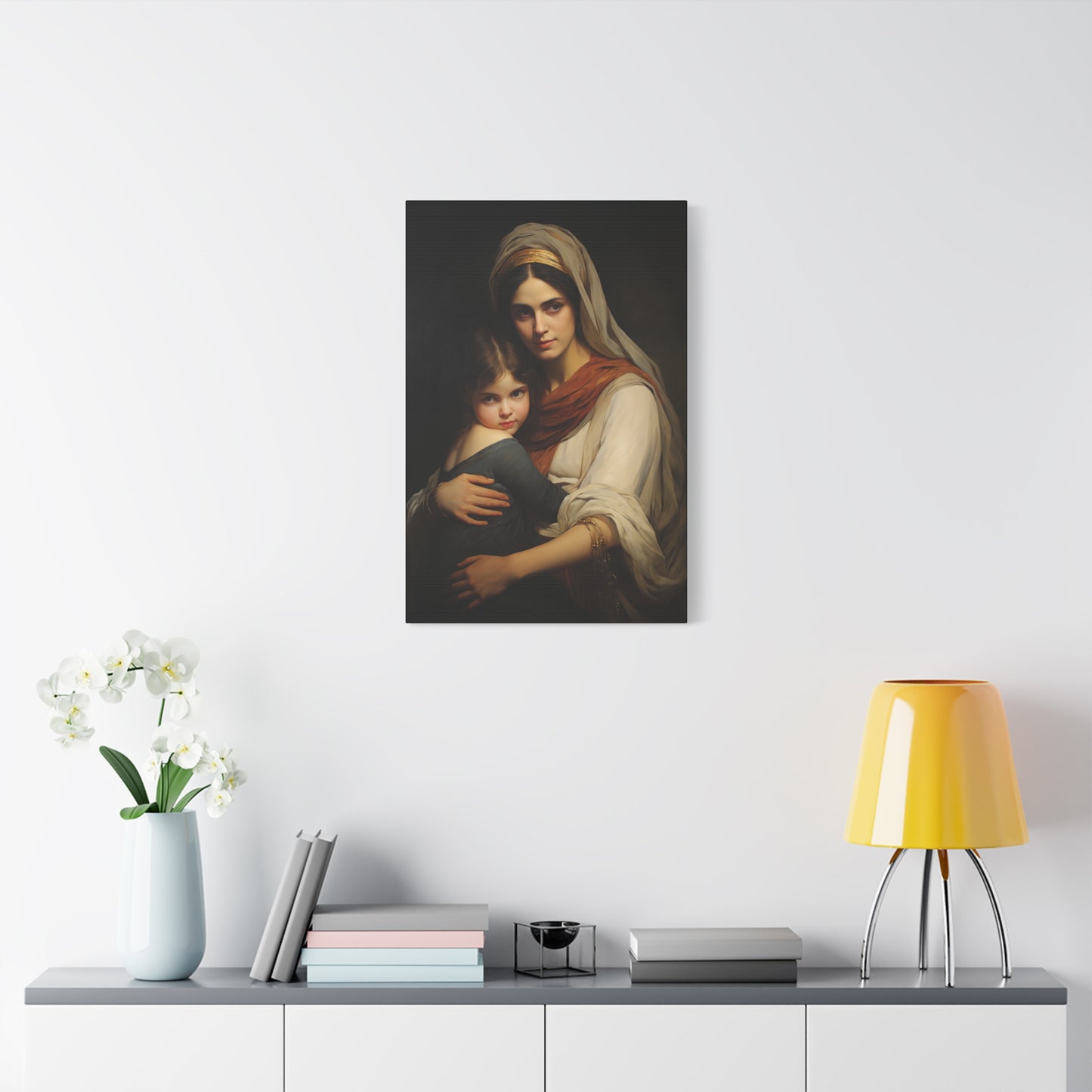 Saint Anne mother of Mary the Blessed Virgin - Museum Wrapped Canvas - Sanctified Souls Print - Religious Art for your Home