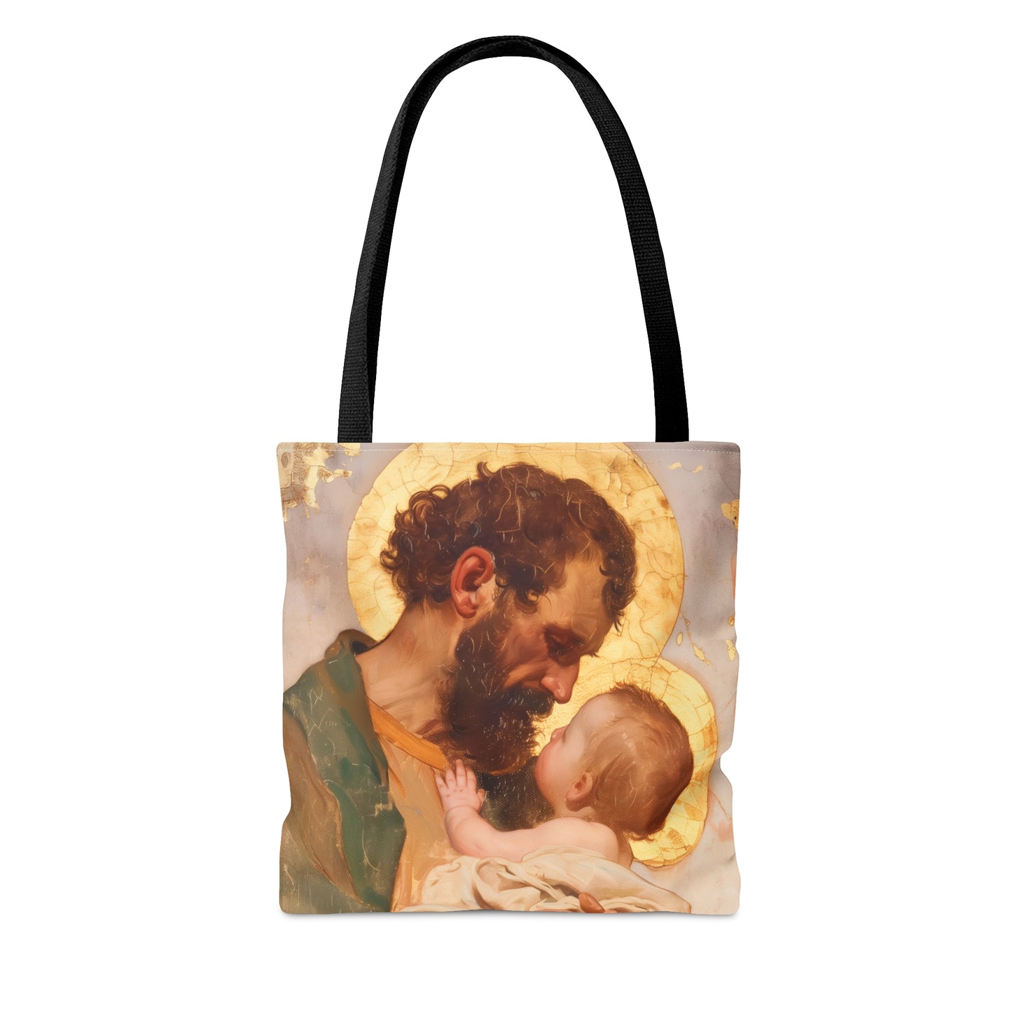 Saint Joseph, Pillar of the Holy Family - Tote Bag - Large Medium Small Faith Art Bag - Catholic Faith Purse - Double Sided