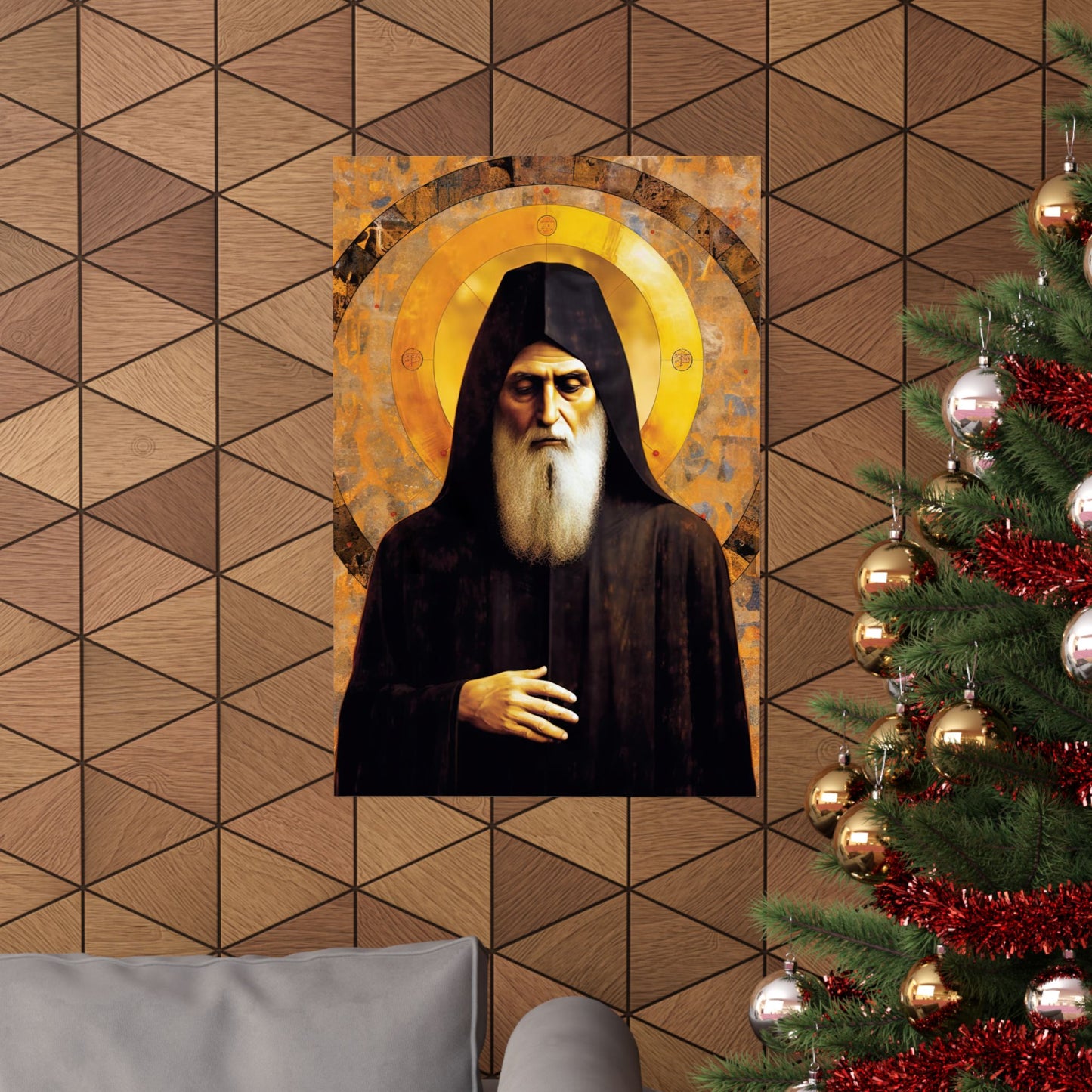 Saint Charbel Makhlouf - Sanctified Souls Print - Multiple Sizes - Premium Matte Vertical Posters - Catholic Religious Art for the home