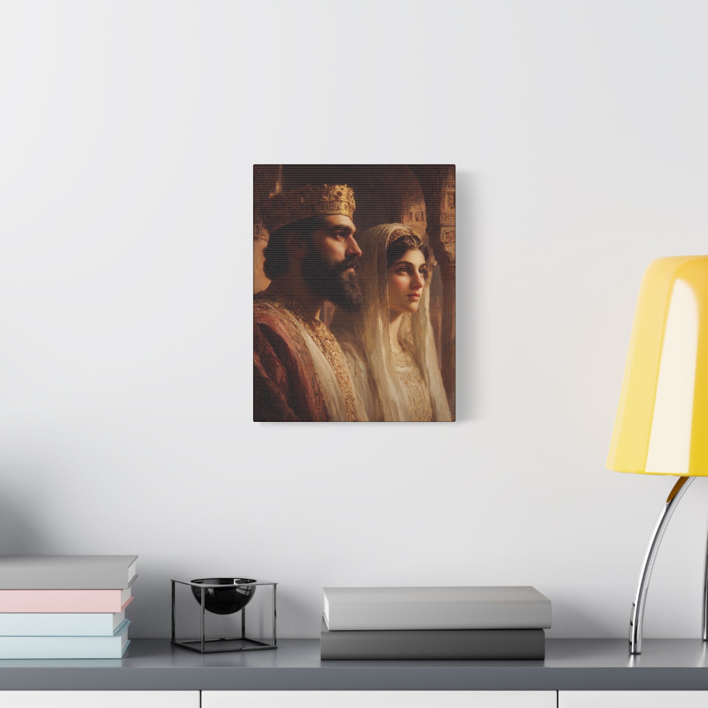 King Xerxes and Queen Esther  - Gallery Wrapped Canvas - Print - Religious Art for your Home - Catholic Art Print