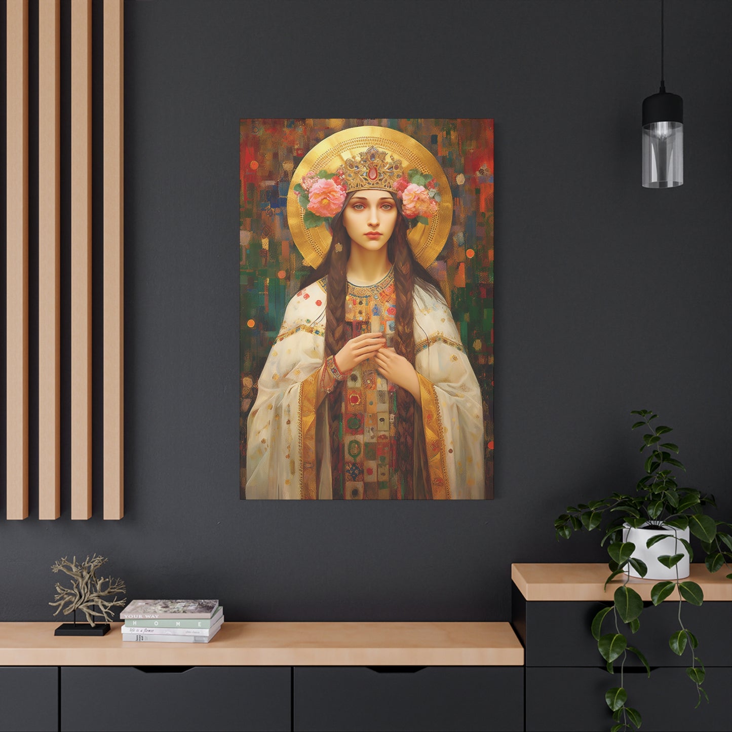 Saint Elizabeth of Hungary  - Museum Wrapped Canvas - Sanctified Souls Print - Religious Art for your Home