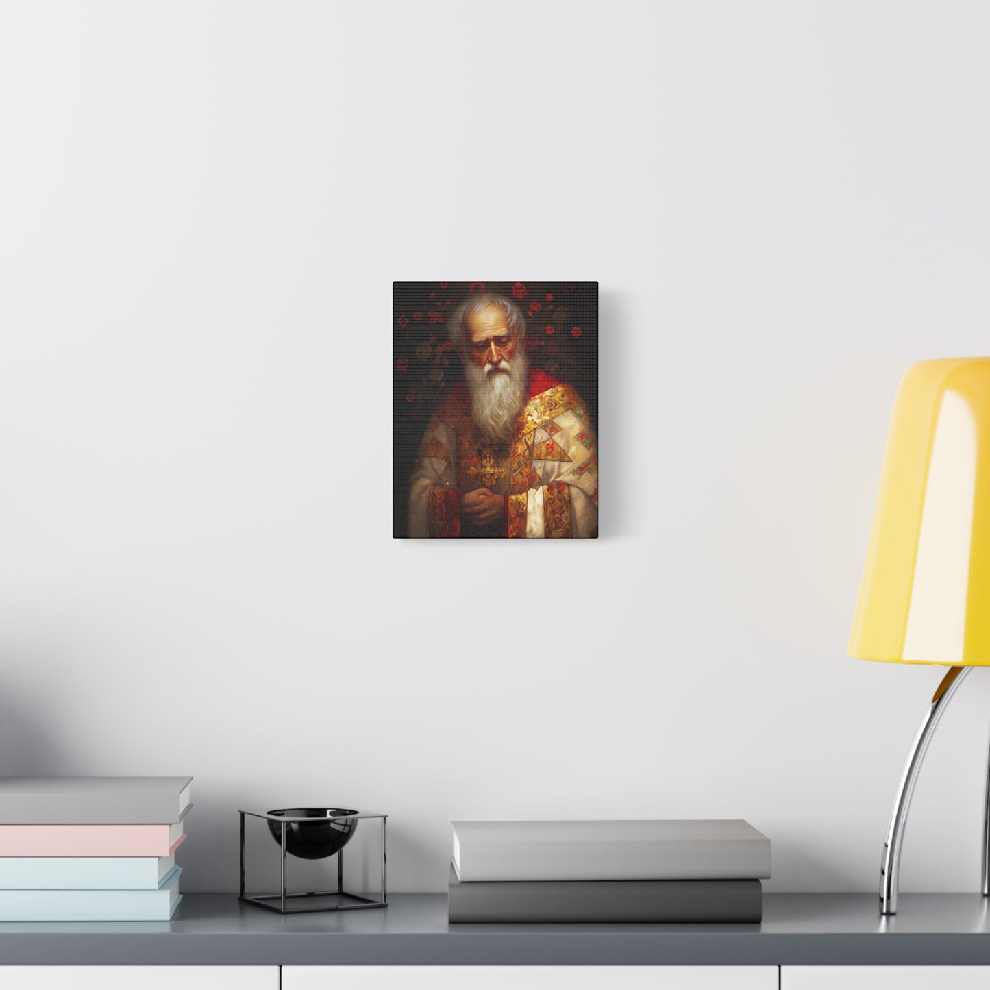 Saint Nicholas - Museum Wrapped Canvas - Sanctified Souls Print - Religious Art for your Home - Father Christmas - Catholic Christmas