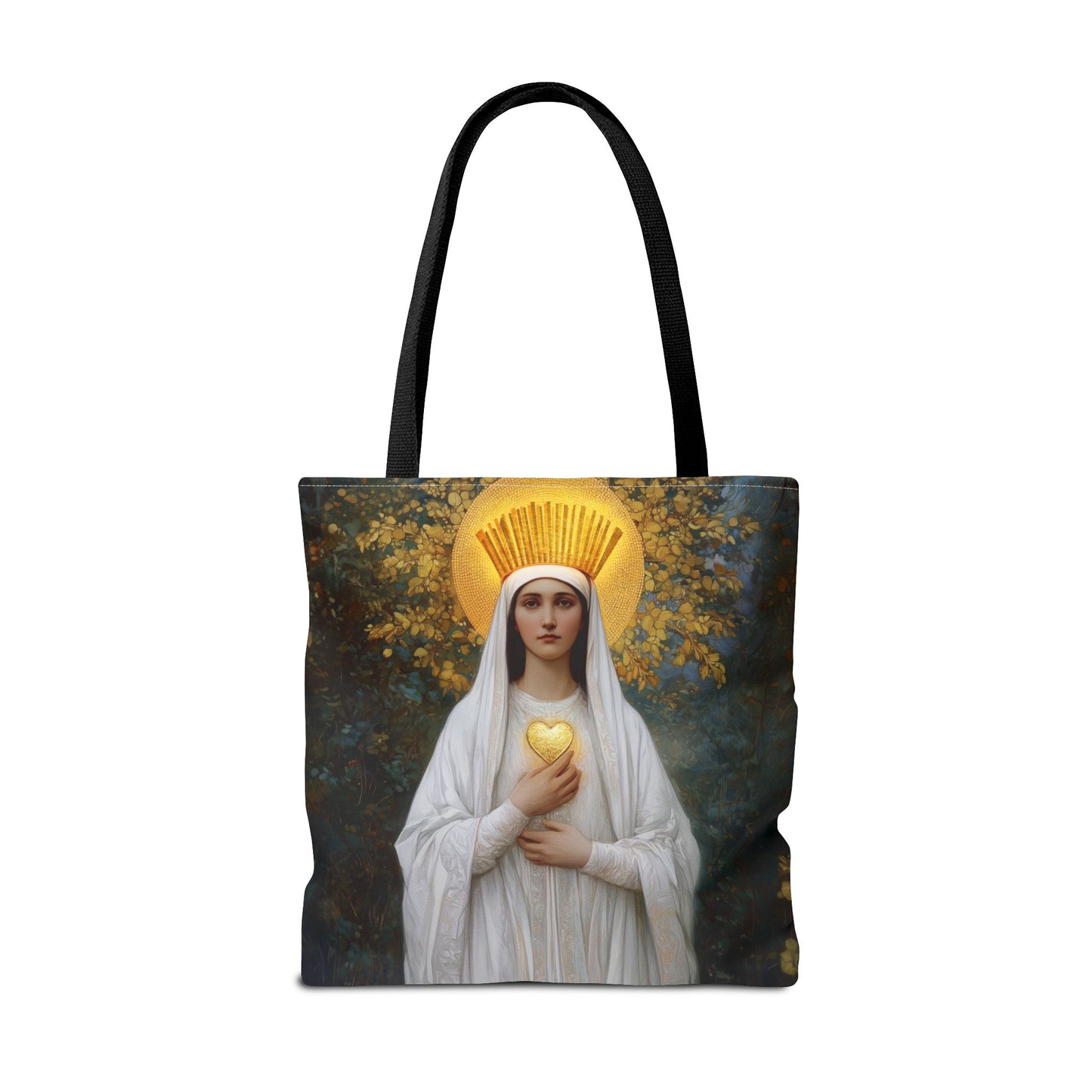 Our Lady of Beauraing - Our Lady of the Golden Heart - Marian Art - Tote Bag - Large Medium Small Faith Art Bag - Tote Purse