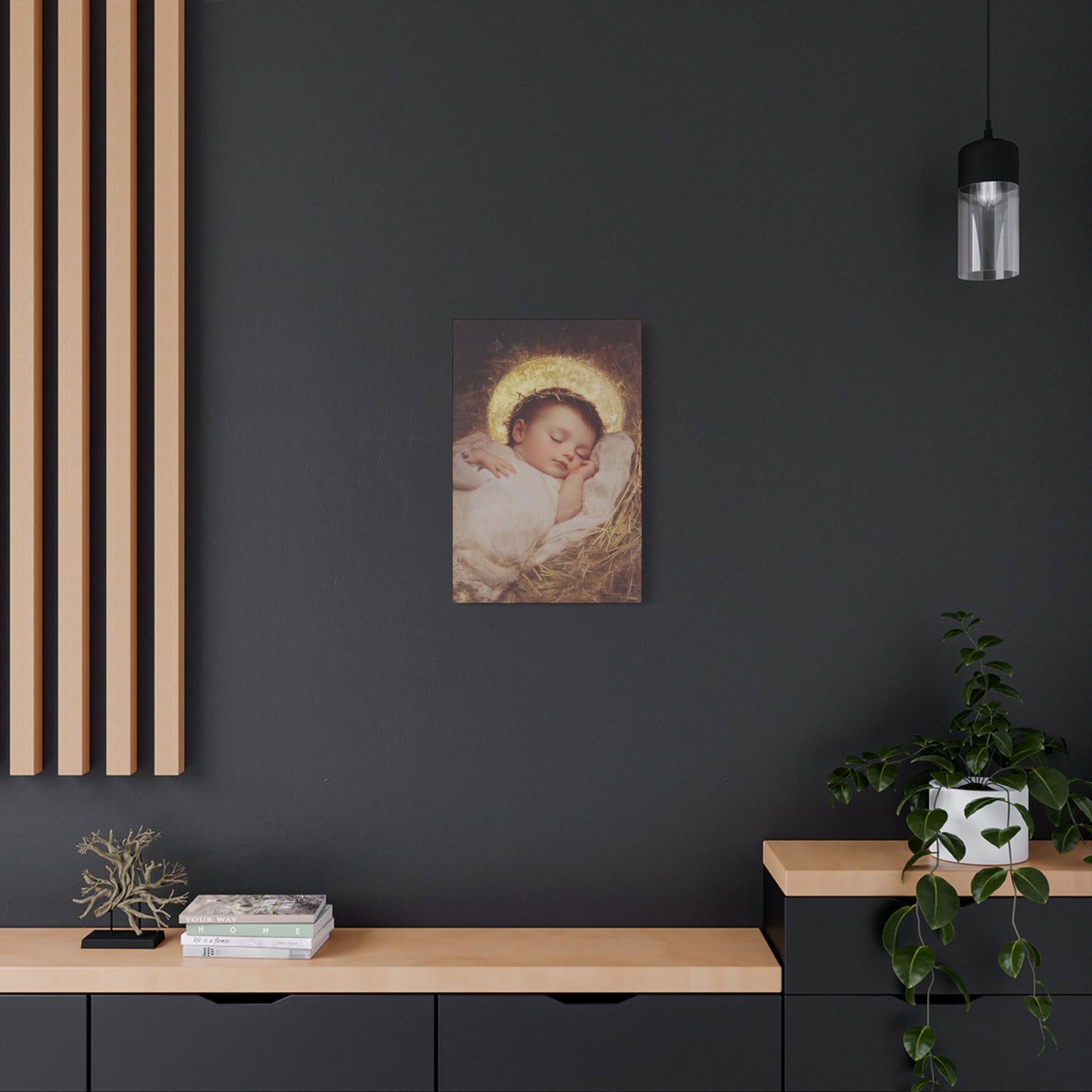 The Christ Child Born Into the Quiet of the World - Gallery Wrapped Canvas - Print - Religious Art for your Home - Catholic Art Print