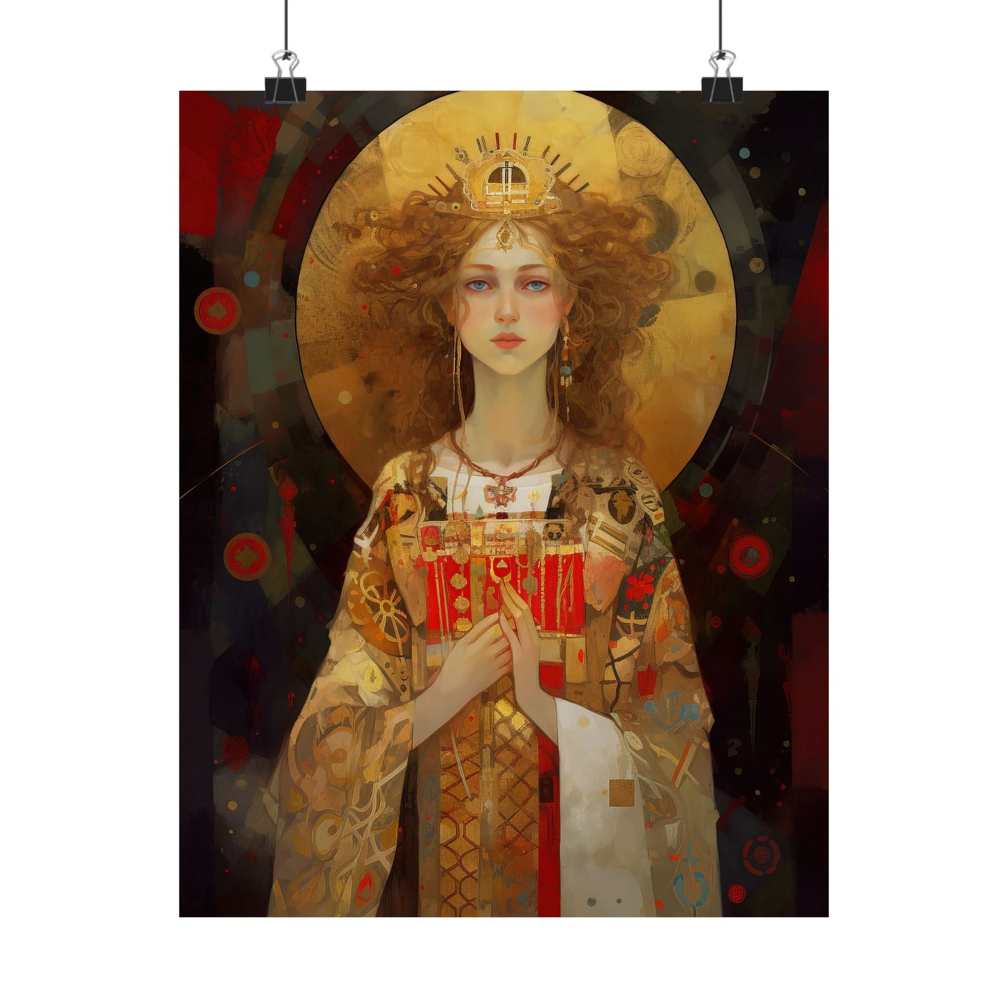 Saint Ursula Print - Sanctified Souls Print - Multiple Sizes - Premium Matte Vertical Posters