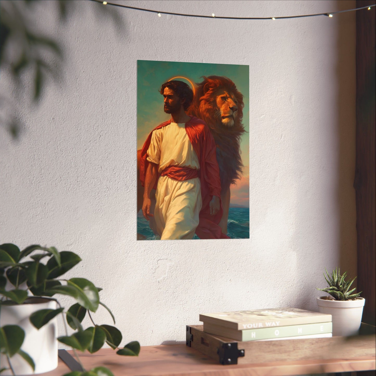 Saint Mark the Evangelist  Poster Print - Sanctified Souls Print - Multiple Sizes - Premium Posters - Catholic Art for your home