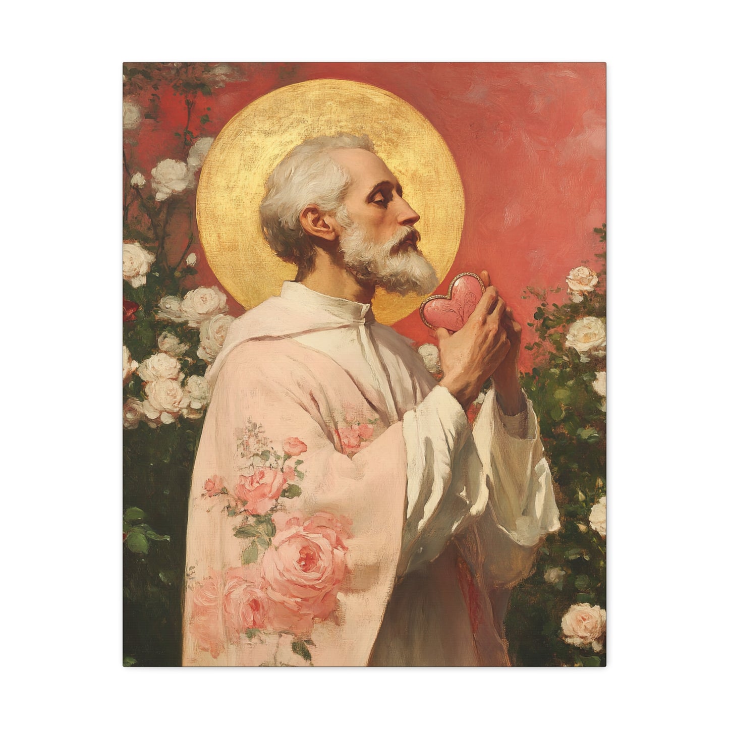 Saint Valentine - Multiple Sizes - Catholic Home art - Museum Wrapped Canvas - Sanctified Souls Print - Catholic Saint Art