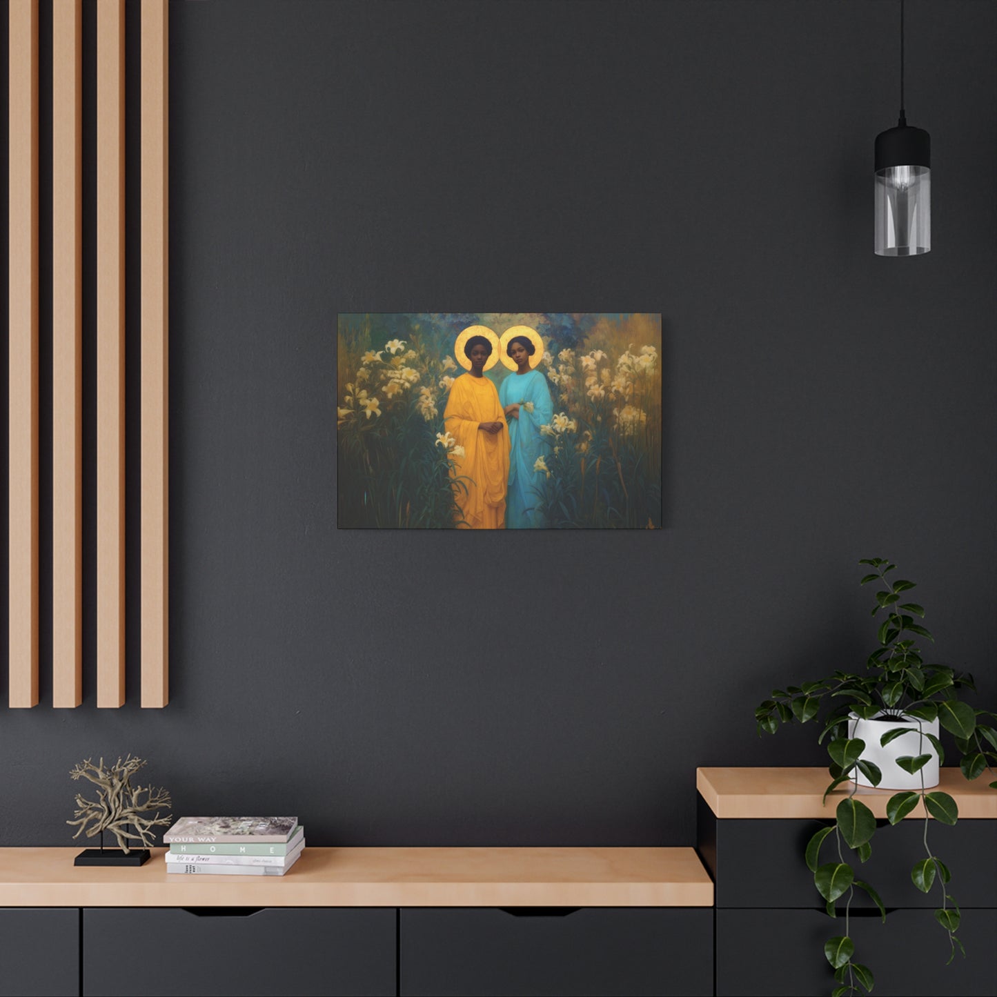 Saint Perpetua and Saint Felicity -  Museum Wrapped Canvas - Sanctified Souls Print - Religious Art for your Home - Catholic Saint Art