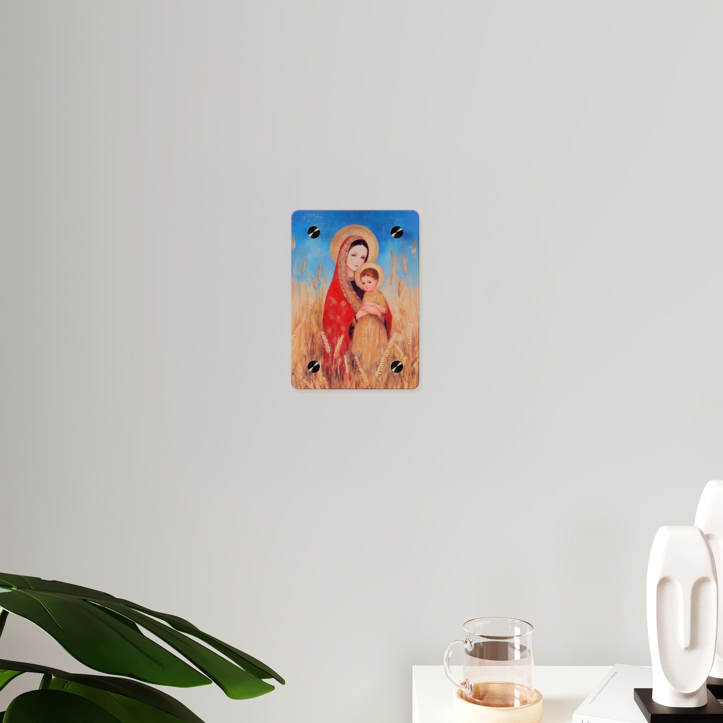 Our  Lady of the Harvest - Wall Art Panel - Ready to Hang Acrylic Print - Catholic Saint Art - Patron Saint Print