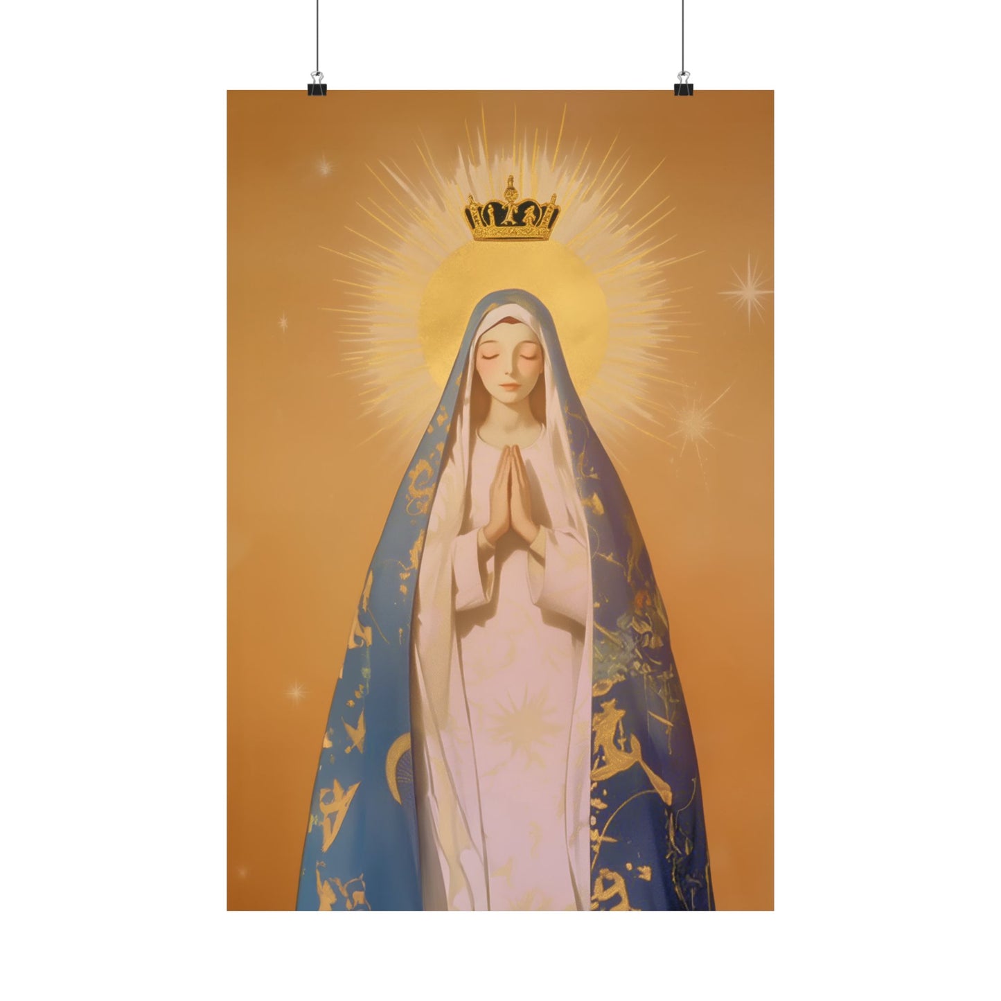 Eternal Glory : Mary's Coronation in Heaven - Sanctified Souls Print - Multiple Sizes - Premium Posters - Catholic Art - Christian