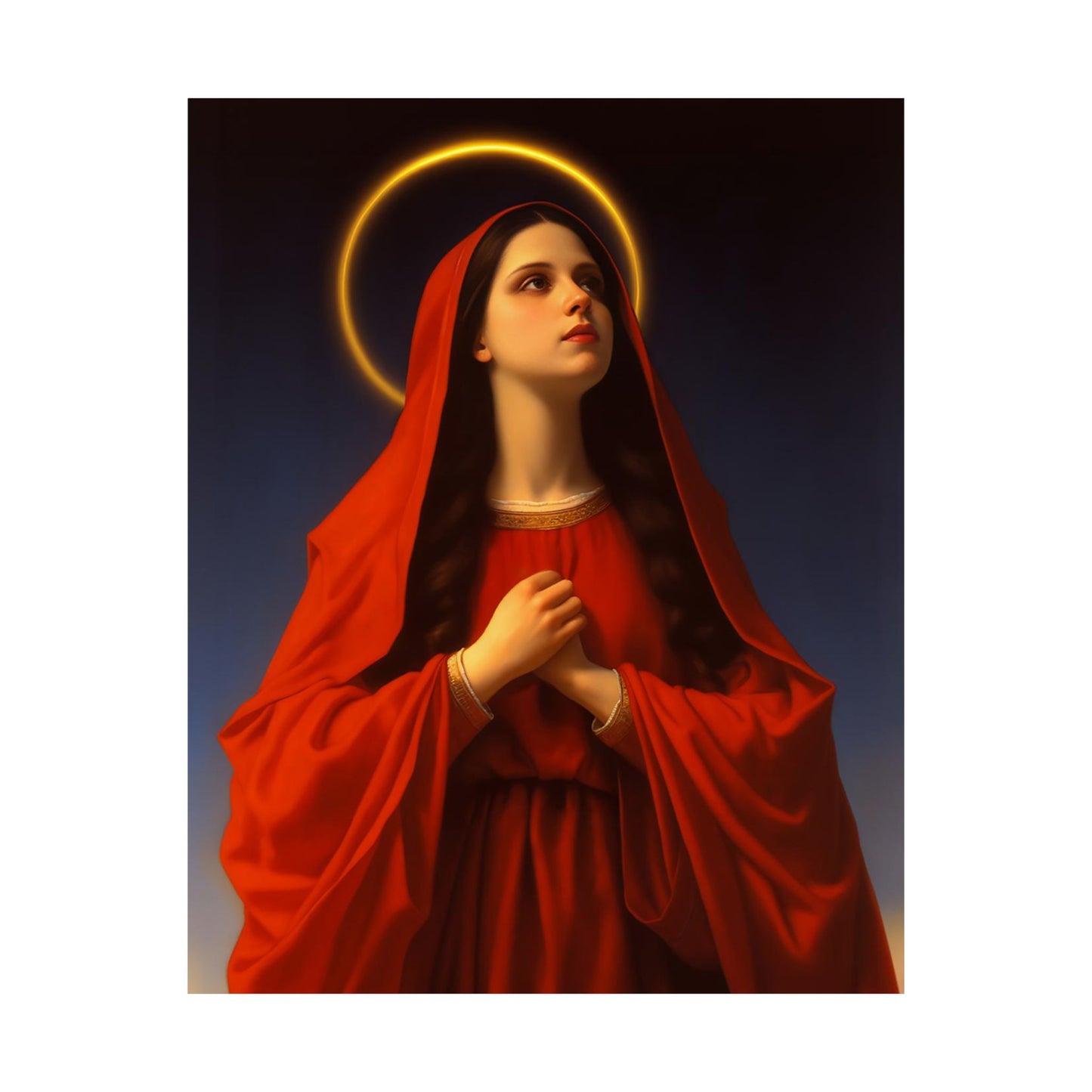 Mary the Blessed Virgin - Sanctified Souls Print - Multiple Sizes - Premium Matte Vertical Posters - Virgin Mary