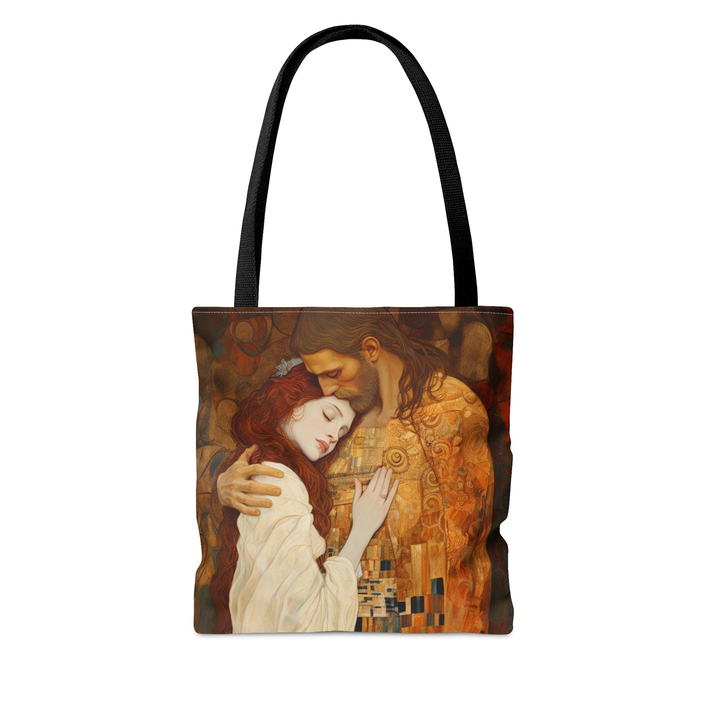 Transcendent Devotion: Christ Embracing Mary Magdalene Tote Bag - Catholic faith inspired carry-all purse
