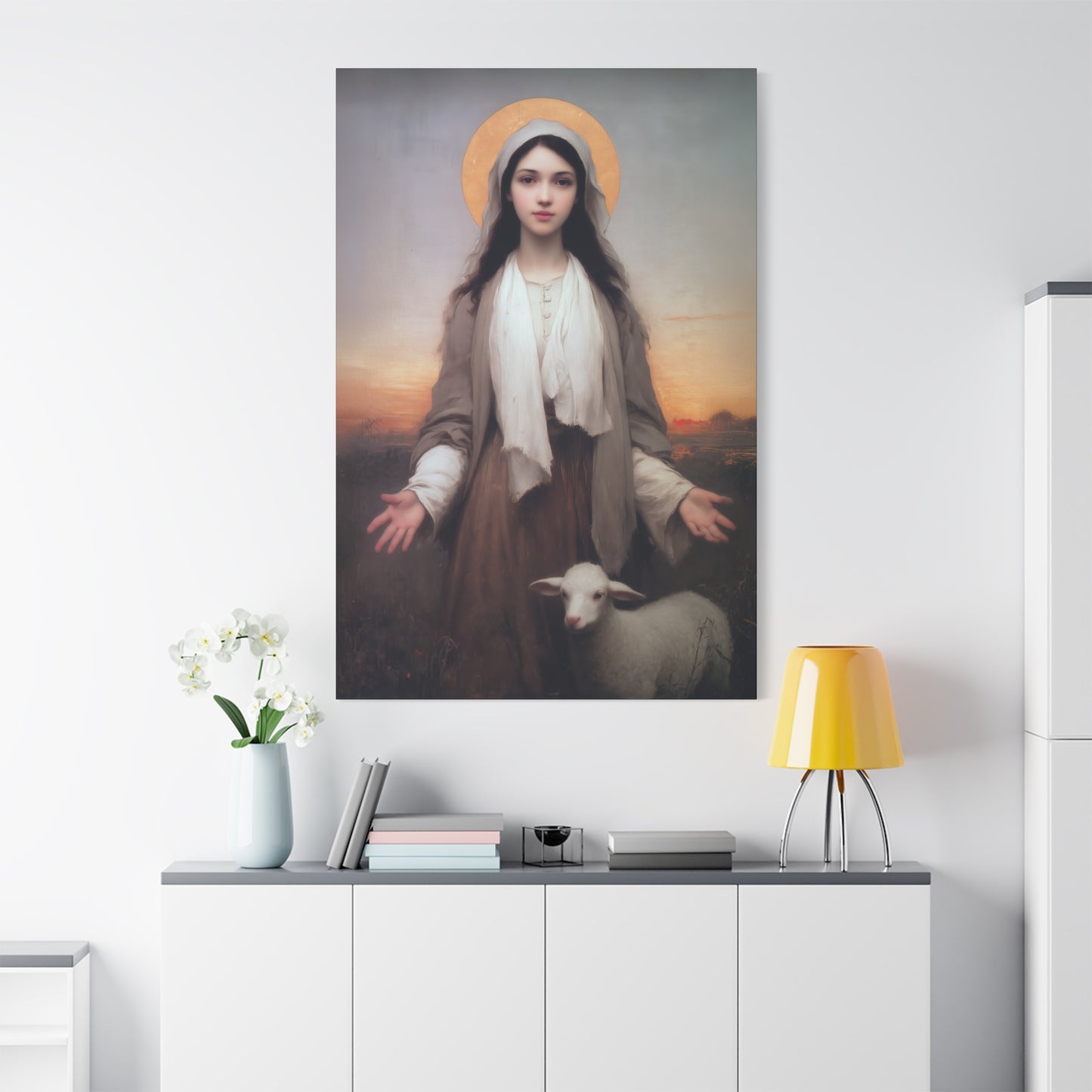 Saint Germaine Cousin - Gallery Wrapped Canvas - Print - Religious Art for your Home - Catholic Art