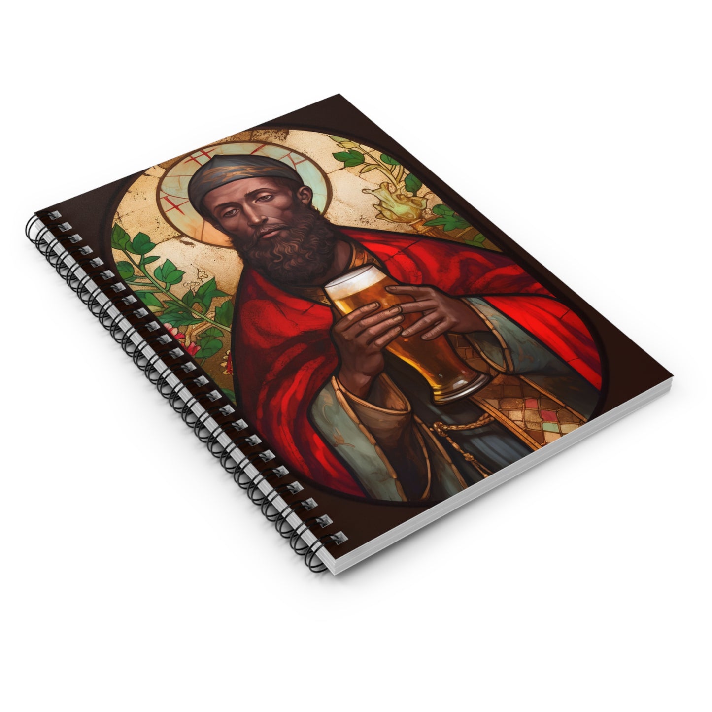 Saint Augustine of Hippo Journal - Sanctified Souls Art - Religious Based Notebook - Spiral Notebook - Ruled Line