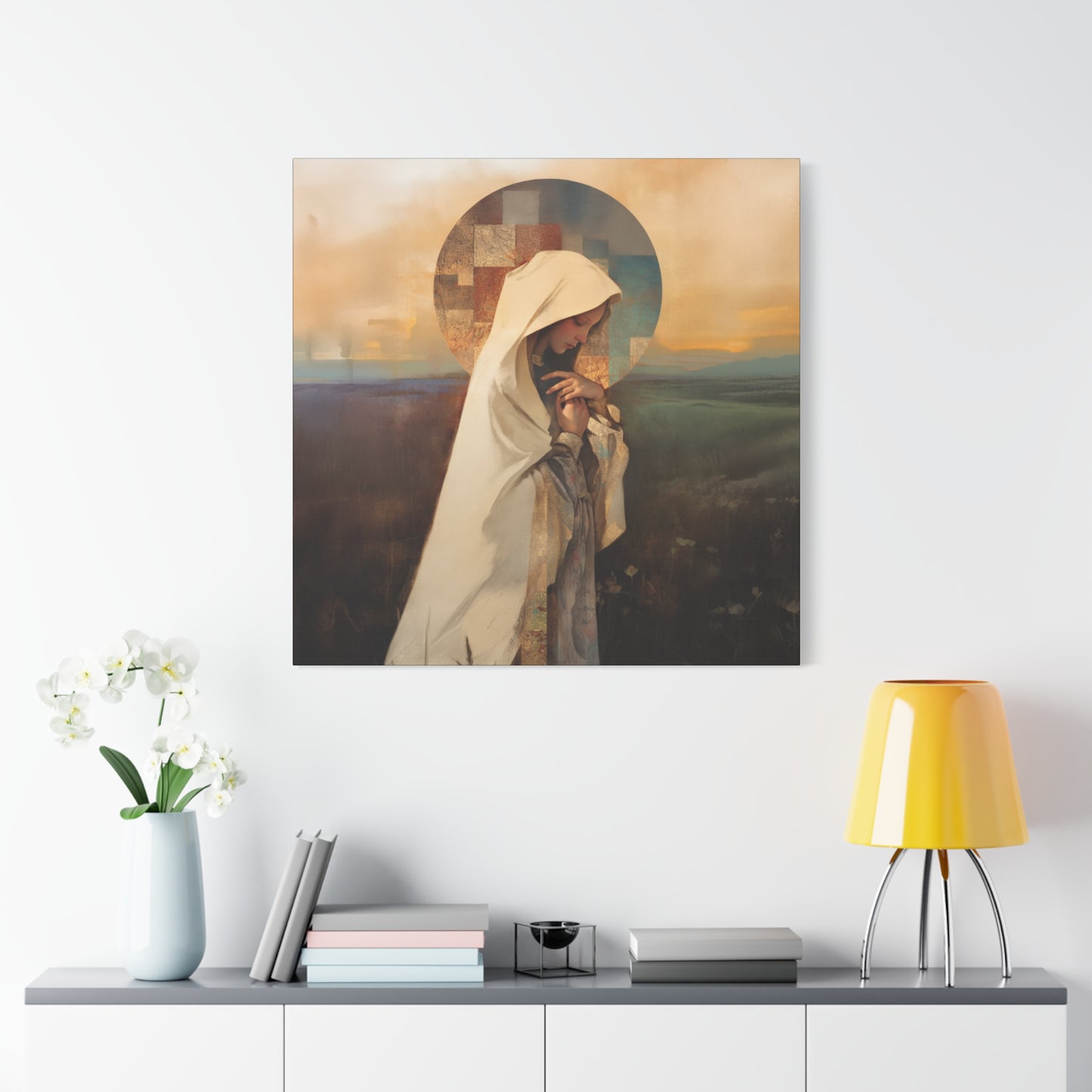Our Lady of the Prairie - Multiple Sizes - Catholic Home art - Museum Wrapped Canvas - Sanctified Souls Print