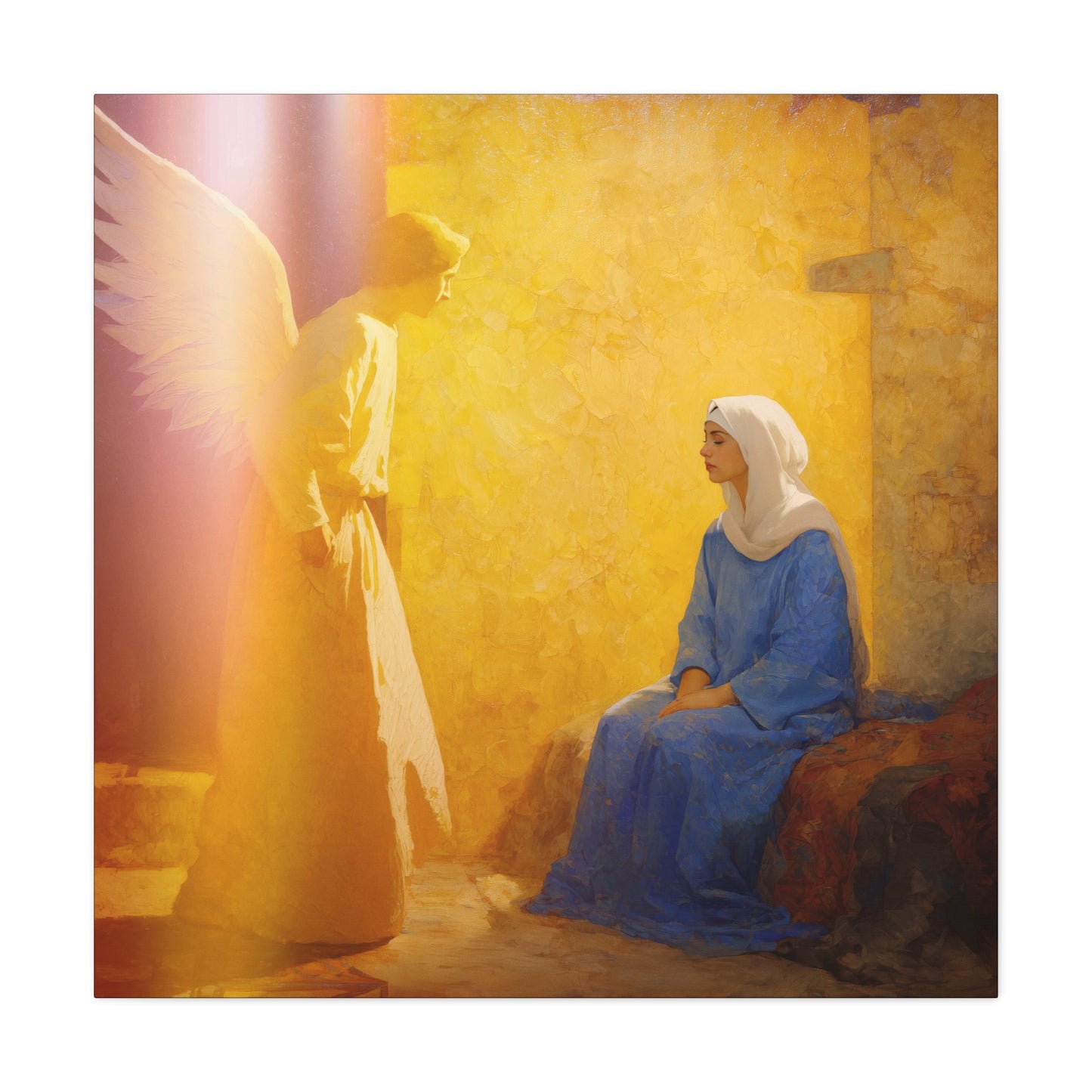 Mary's Yes - Quiet Fiat - Mother Mary - Marian Art - Gallery Wrapped Canvas - Print - Catholic Art Print