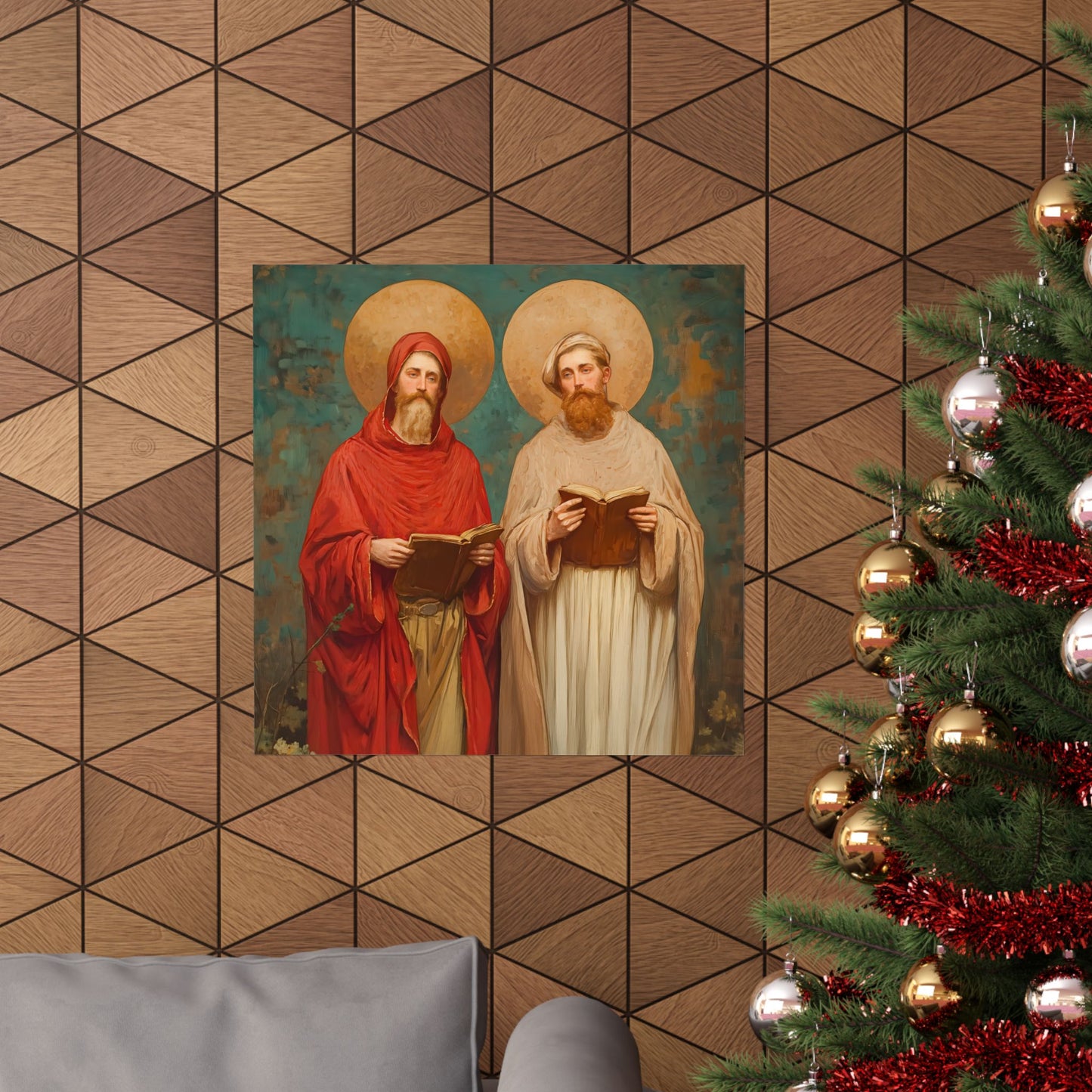 Saints Cosmas and Damian -  Catholic Art - Multiple Sizes - Premium Posters - Catholic Art - Christian Home - Brother Martyr Art - Christian