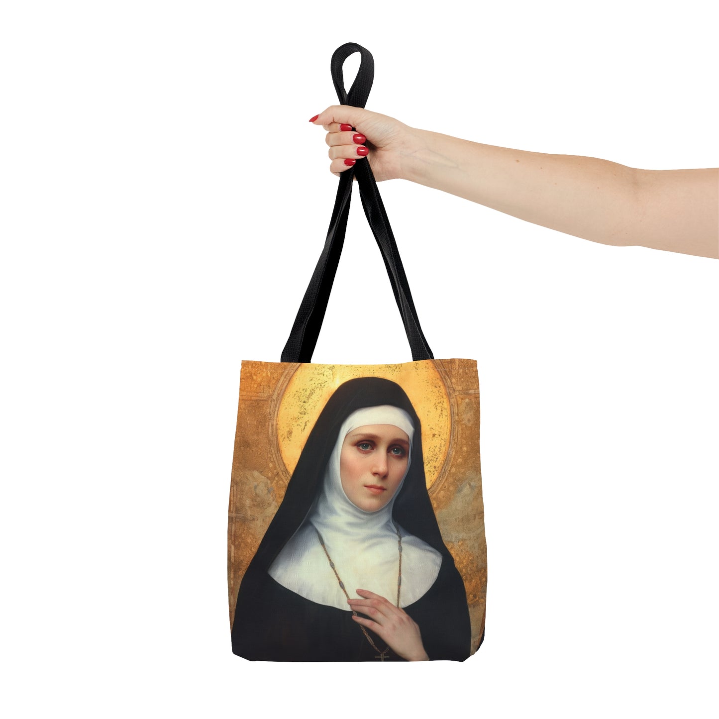 Saint Benedetta Cambiagio Tote Bag - Large Medium Small Faith Art Bag - Catholic Faith Purse - Religious Carry All Reusable Tote Bag