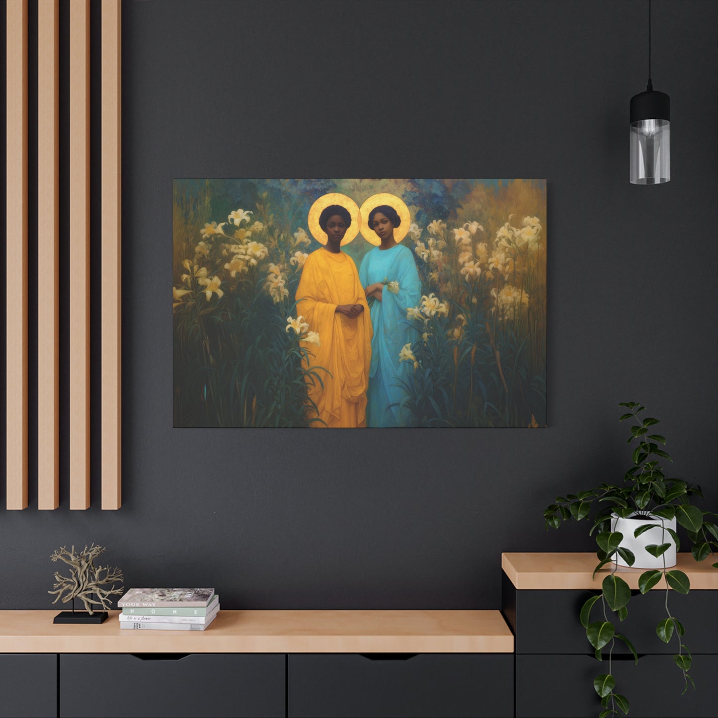Saint Perpetua and Saint Felicity -  Museum Wrapped Canvas - Sanctified Souls Print - Religious Art for your Home - Catholic Saint Art