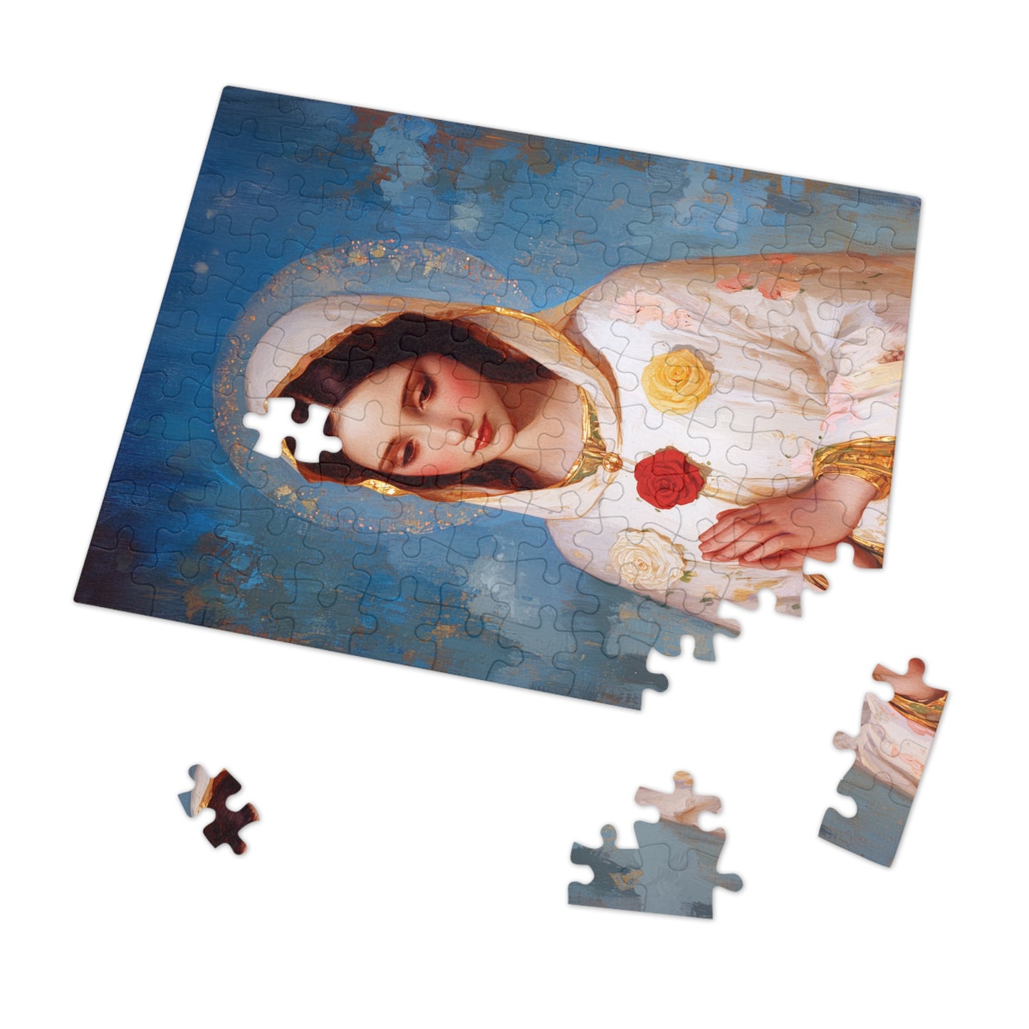 Rosa Mystica - Mystical Rose - Mother Mary - Marian Art - Puzzle - Keepsake Tin - Jigsaw Puzzle (30, 110, 252, 500,1000-Piece)