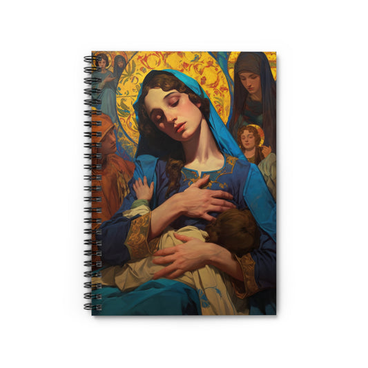 Mary - Mother of all mothers - Sanctified Souls Art - Religious - Spiral Notebook - Ruled Line - Catholic Religious art - Holy Mary Art