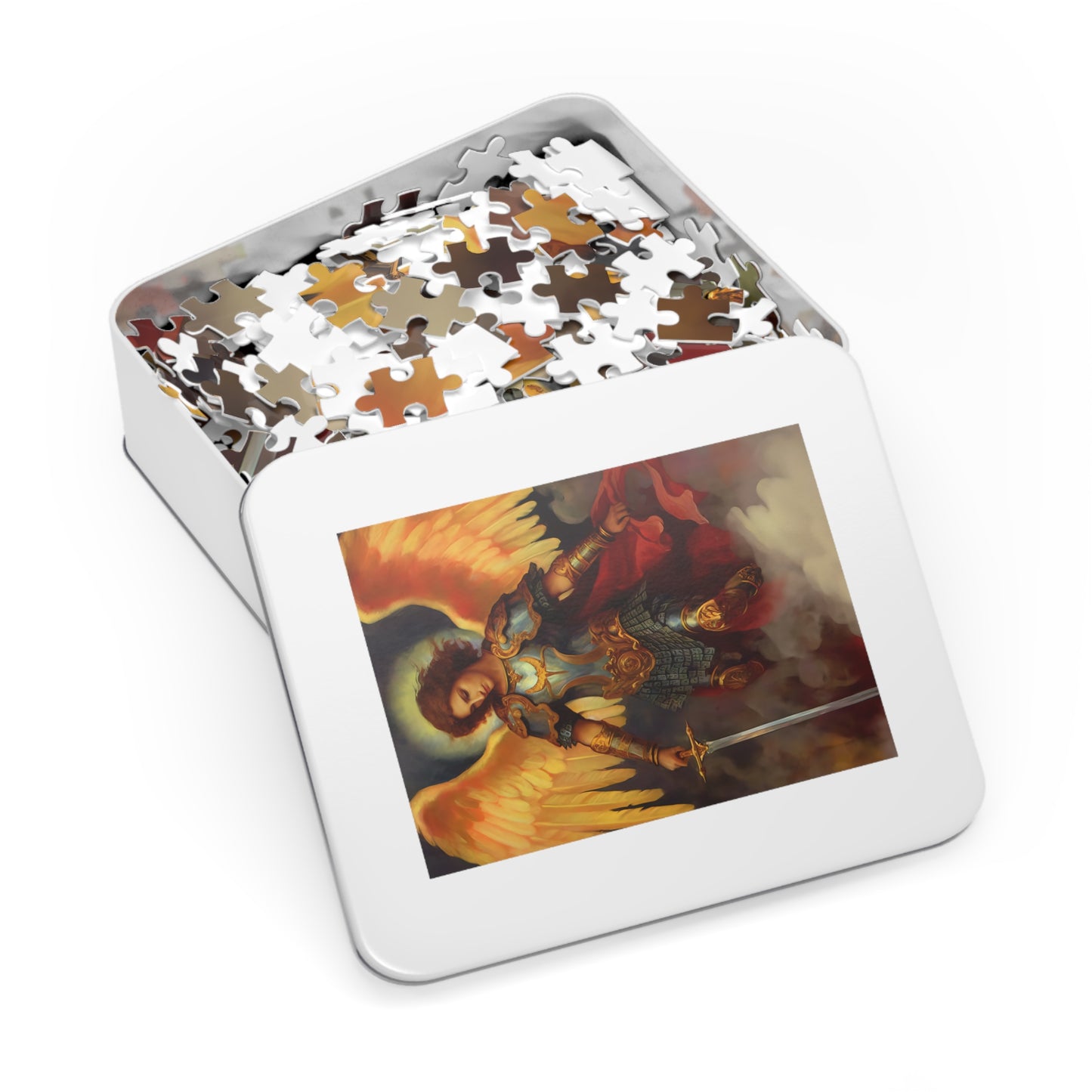 Saint Michael the Archangel - Puzzle and Keepsake Tin - Religious Jigsaw Puzzle (30, 110, 252, 500,1000-Piece) - Religious Puzzle
