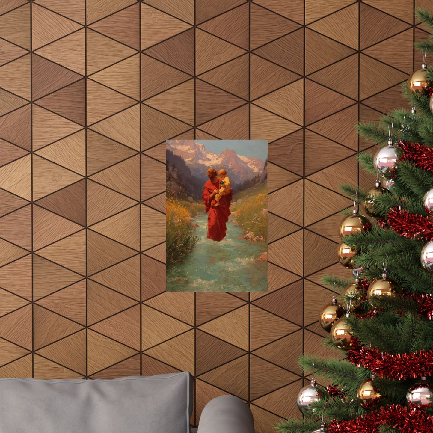 Copy of Saint Christopher - Sanctified Souls Print - Multiple Sizes - Premium Posters - Catholic Art - Christian Home Decor Artwork