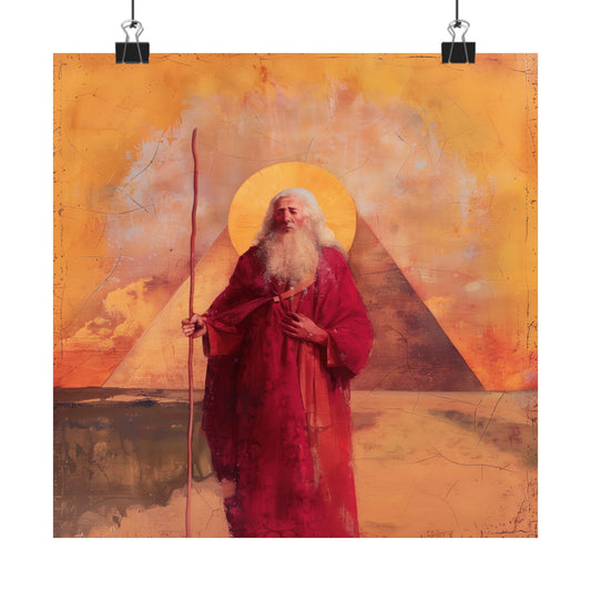 He Led Them with a Staff - Moses in Egypt - Sanctified Souls Print - Multiple Sizes - Premium Matte Vertical Posters - Bible Story