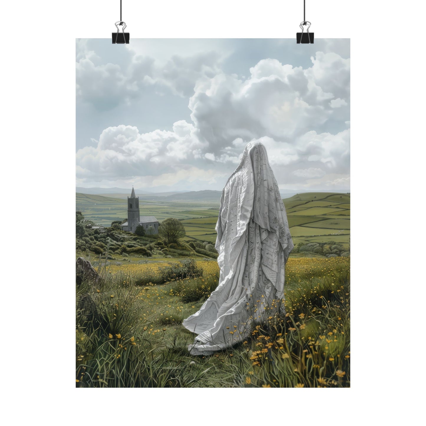 Saint Ælfthryth of Crowland / Saint Alfreda - Sanctified Souls Print - Multiple Sizes - Premium Posters - Catholic Art - Christian painting