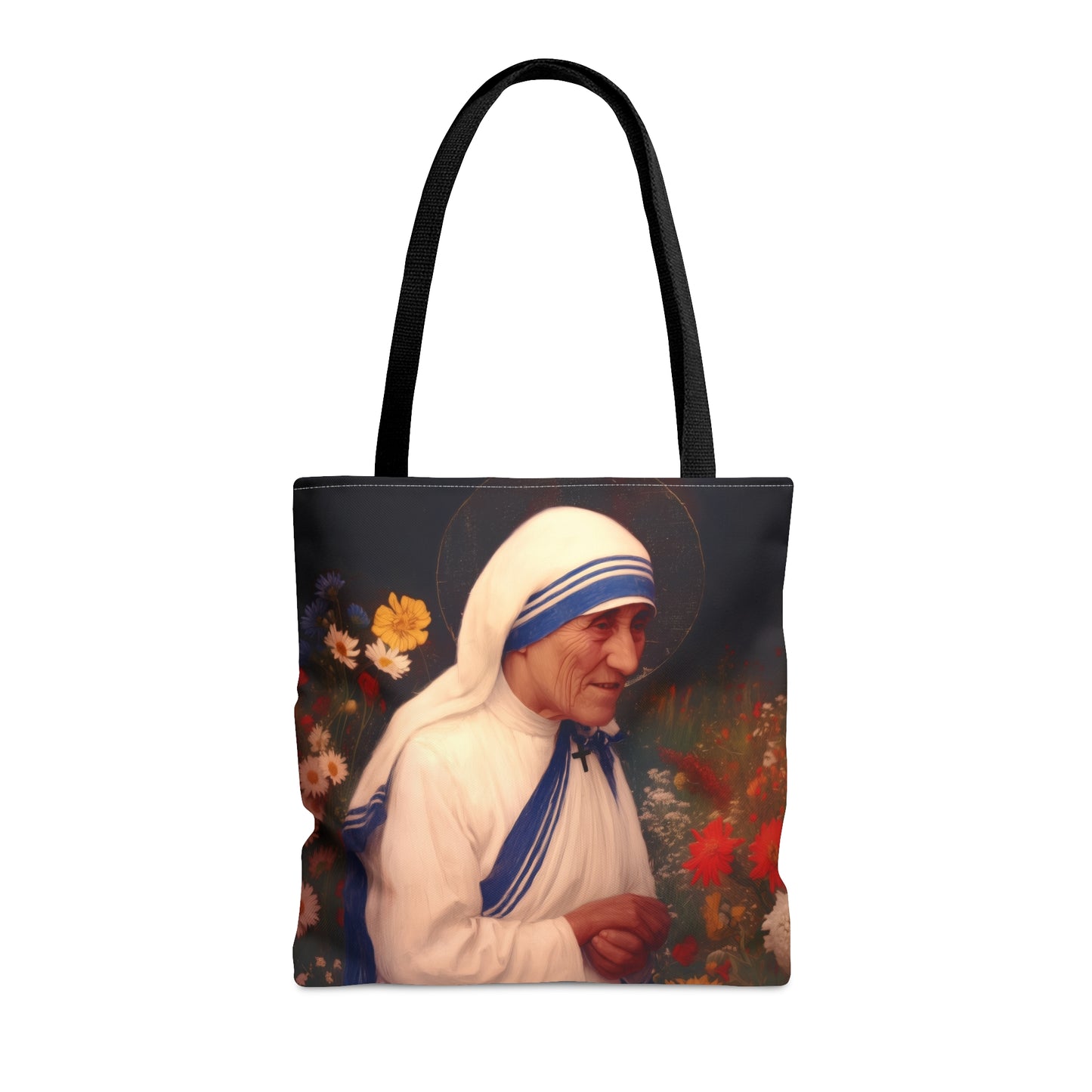 Saint Teresa of Calcutta - Tote Bag - Large Medium Small Faith Art Bag - Bible Study Faith Purse - Double Sided