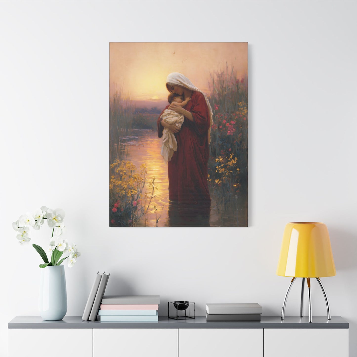 Saint Elizabeth, Mother to John the Baptist -  Museum Wrapped Canvas Print - Multiple Sizes - Catholic Home art Matte Canvas