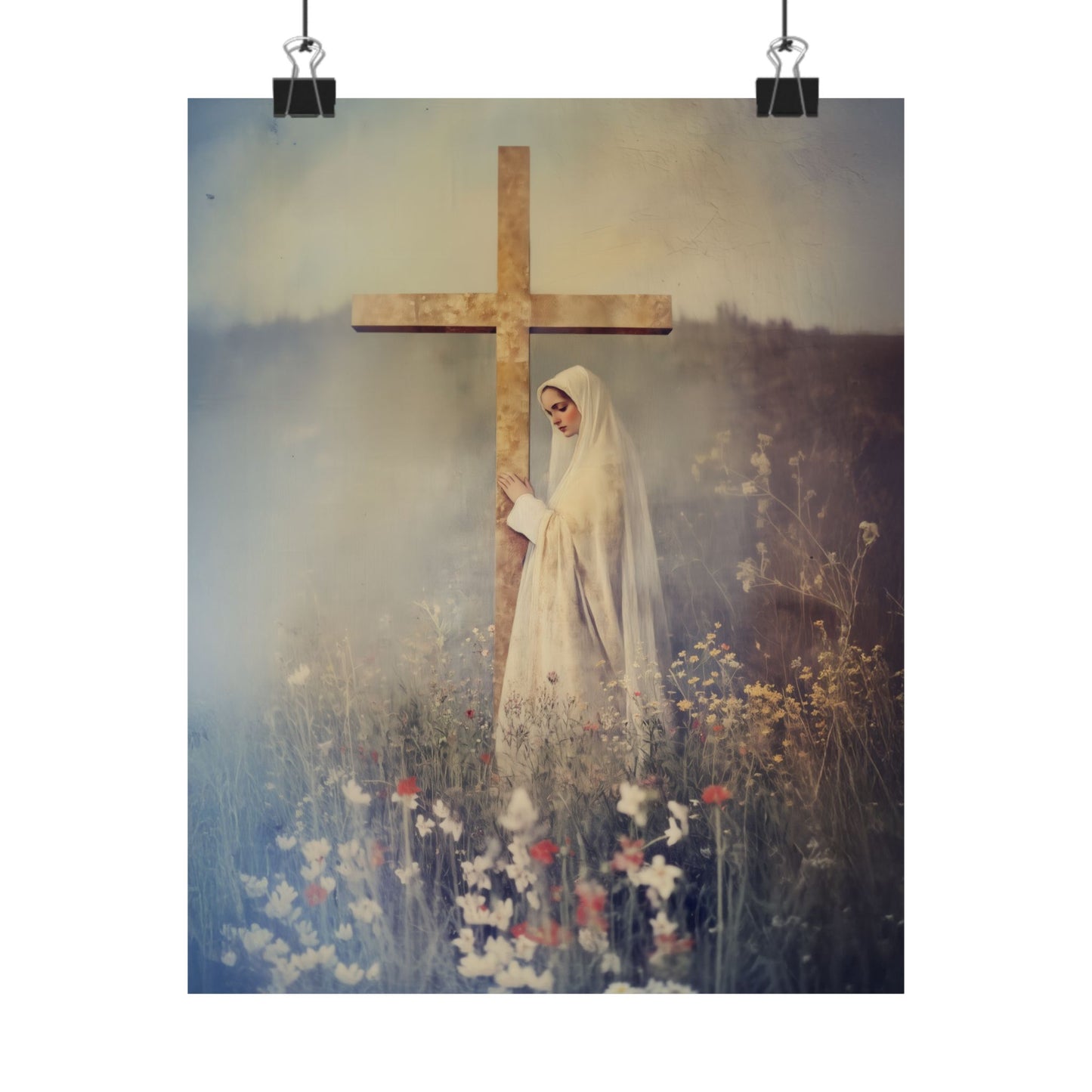 The Feast of the Exaltation of the Holy Cross - Sanctified Souls Print - Multiple Sizes - Premium Posters - Catholic Art - Christian Home