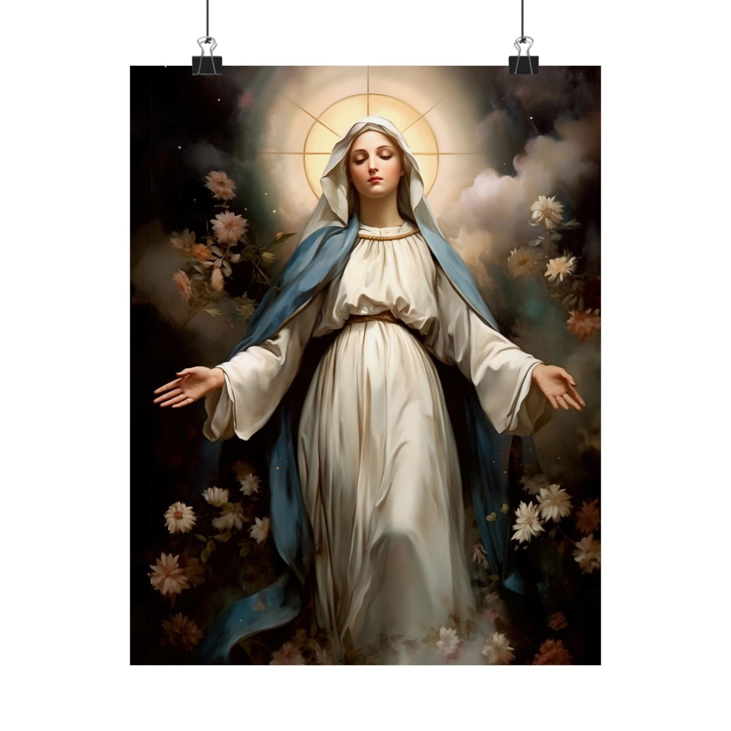 Ethereal Beauty - The Immaculate Mother - Sanctified Souls Print - Multiple Sizes - Premium Matte Vertical Posters - Immaculate Mary