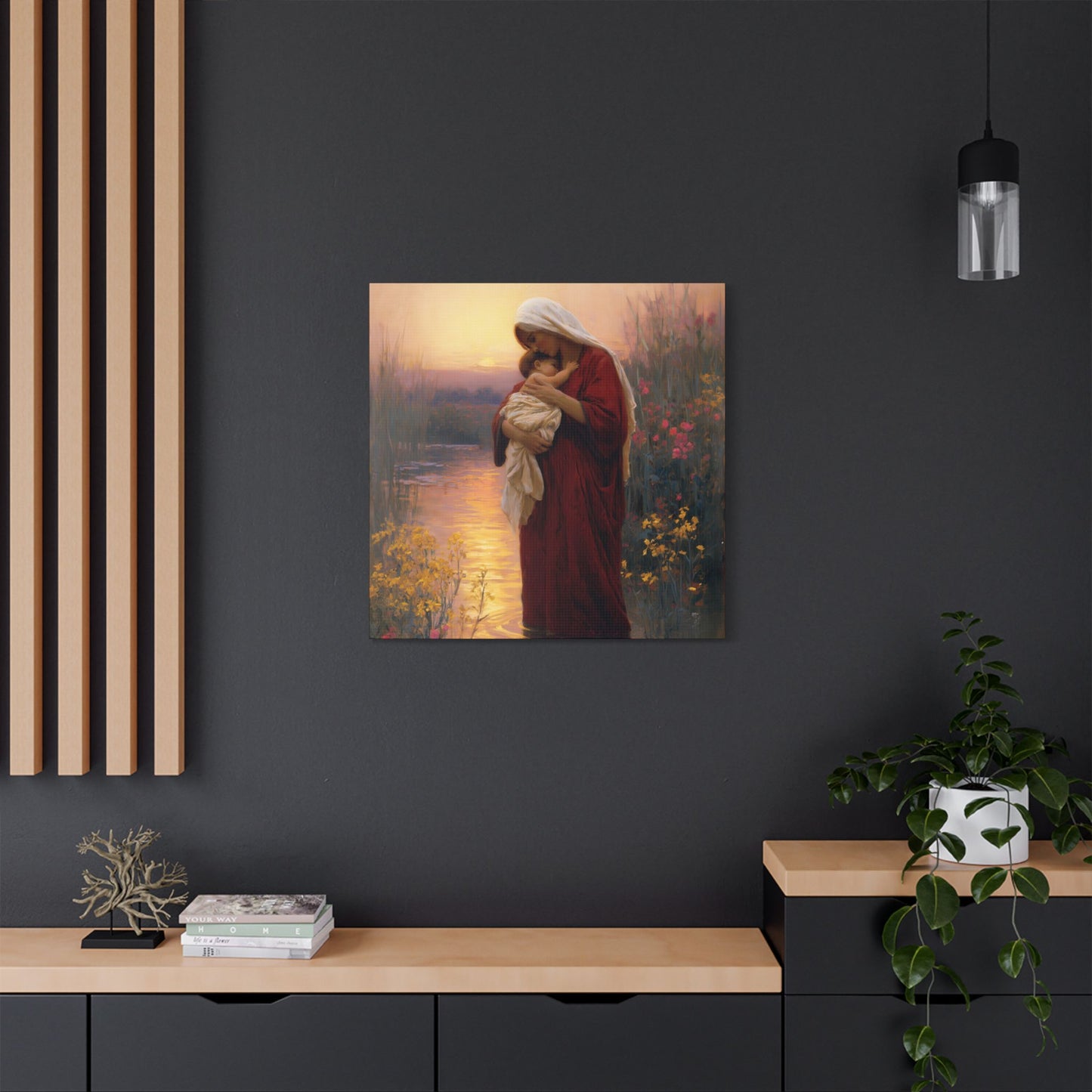 Saint Elizabeth, Mother to John the Baptist -  Museum Wrapped Canvas Print - Multiple Sizes - Catholic Home art Matte Canvas