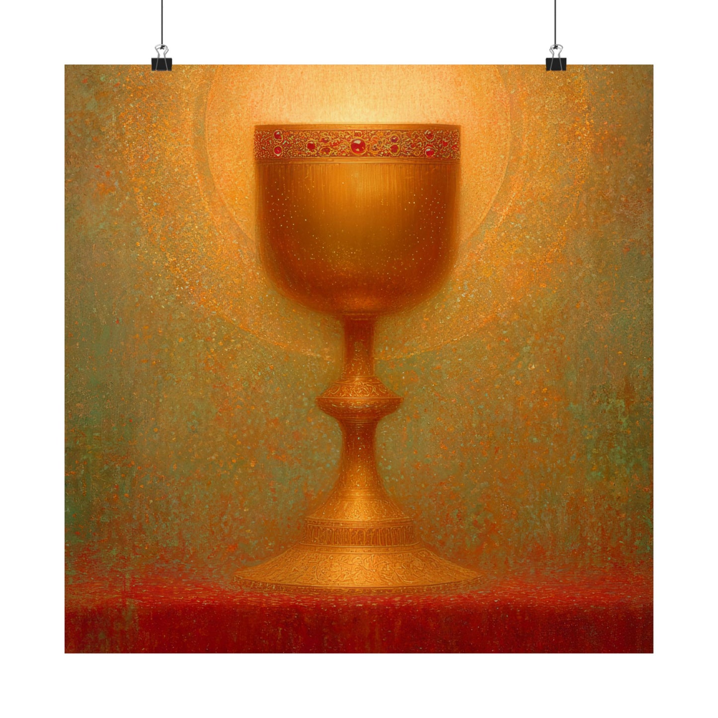 Chalice of the Lamb, Light of the World - The Holy Grail - Sanctified Souls Print - Multiple Sizes - Premium Matte Vertical Posters