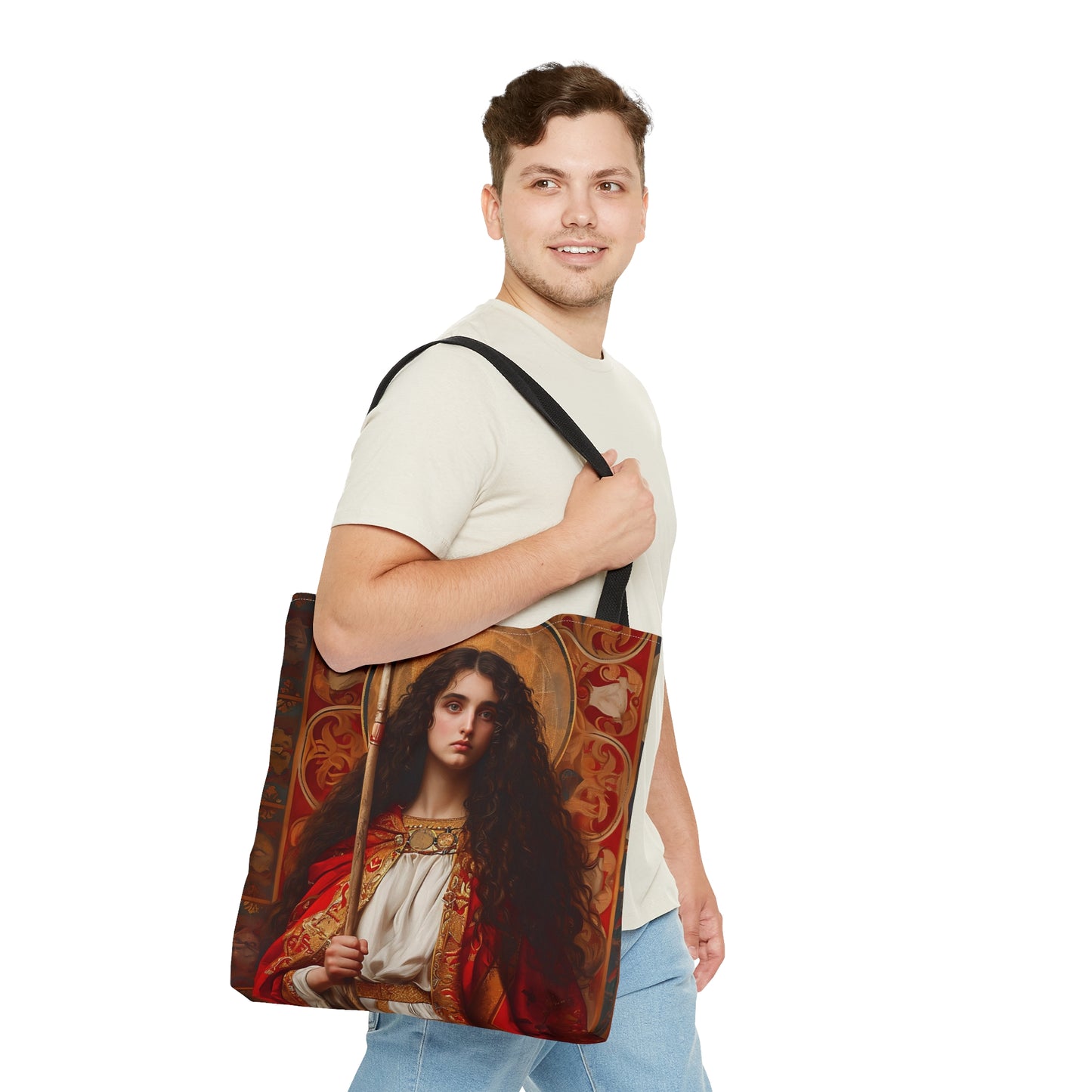 Saint Adela of Normandy Tote Bag - Large Medium Small Faith Art Bag - Re usable Tote Purse - Double Sided - Catholic Art Bag