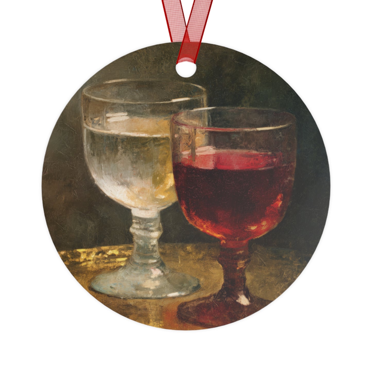 Cana and the Miracle of Abundance - Water into Wine - Metal Ornament - Religious Holiday Christmas Ornament and Keepsake