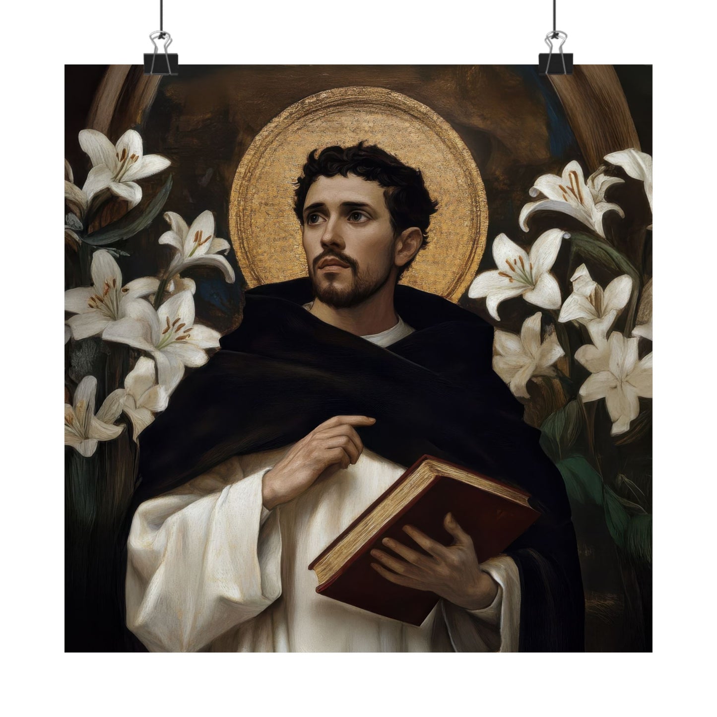 Saint Dominic - Sanctified Souls Print - Multiple Sizes - Premium Posters - Catholic Art - Christian Home Decor Artwork