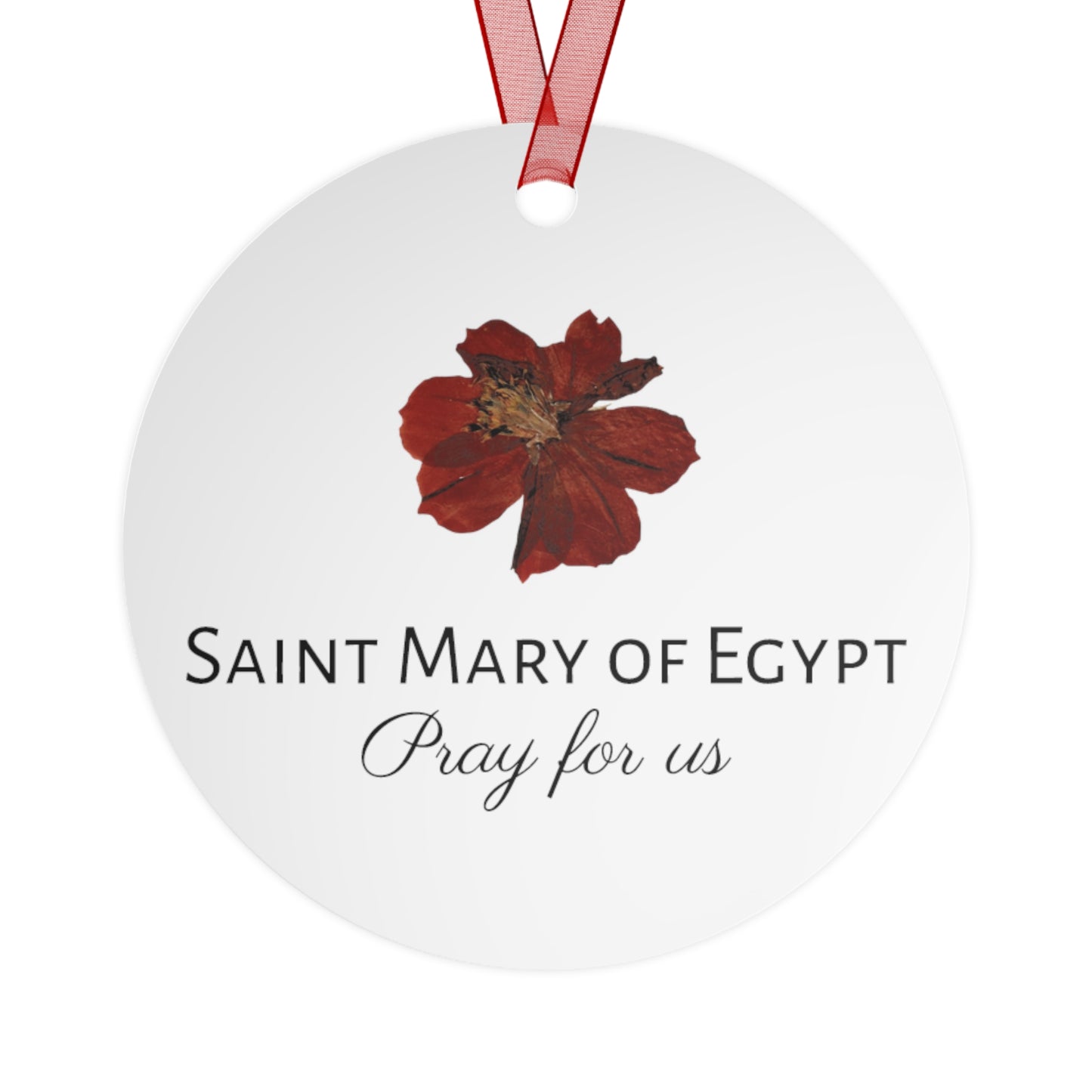 Saint Mary of Egypt - Desert Mother - Metal Ornament - Religious Holiday Christmas Ornament and Keepsake