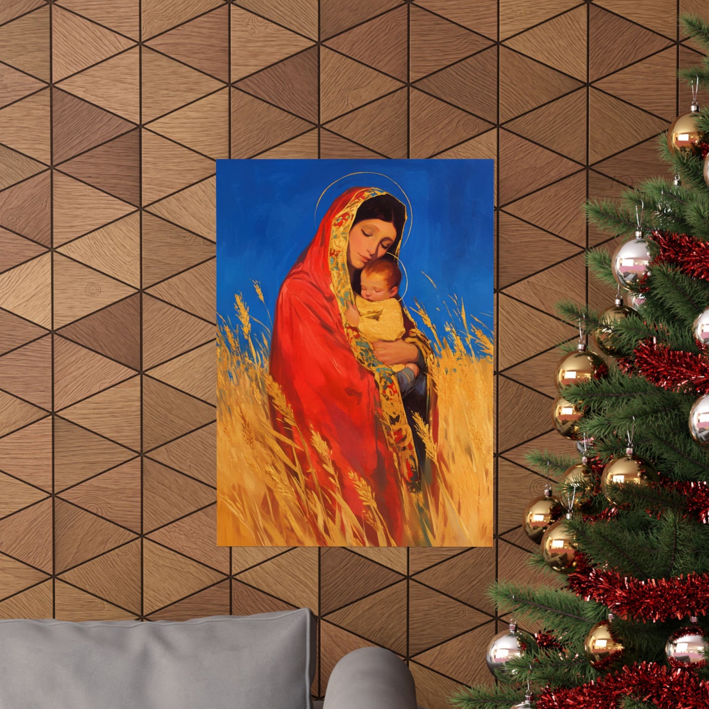 Our Lady of the Harvest - Sanctified Souls Print - Multiple Sizes - Premium Posters - Catholic Art - Christian Home
