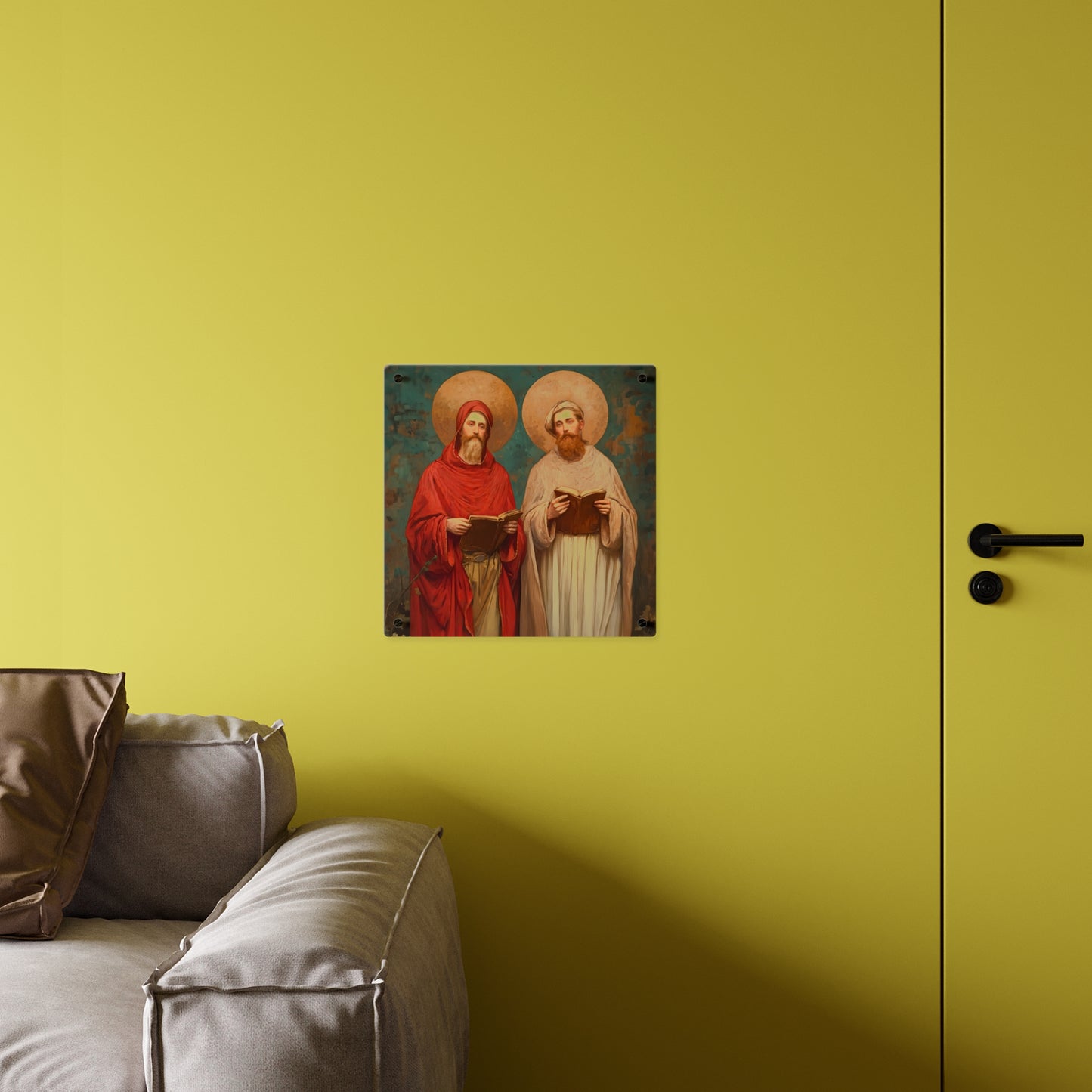 Saints Cosmas and Damian Wall Art Panel - Ready to Hang Acrylic Print - Catholic Saint Art - Patron Saint Print - Martyr Art